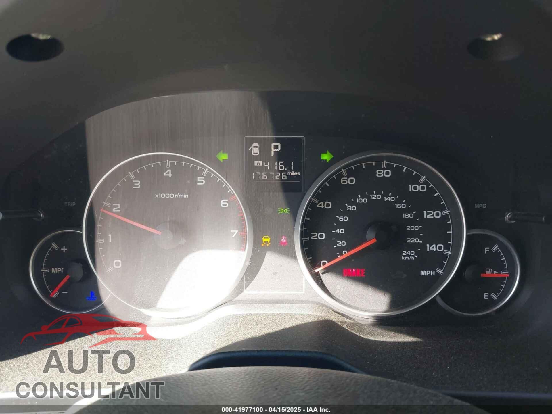 SUBARU OUTBACK 2013 - 4S4BRBGC8D3291096
