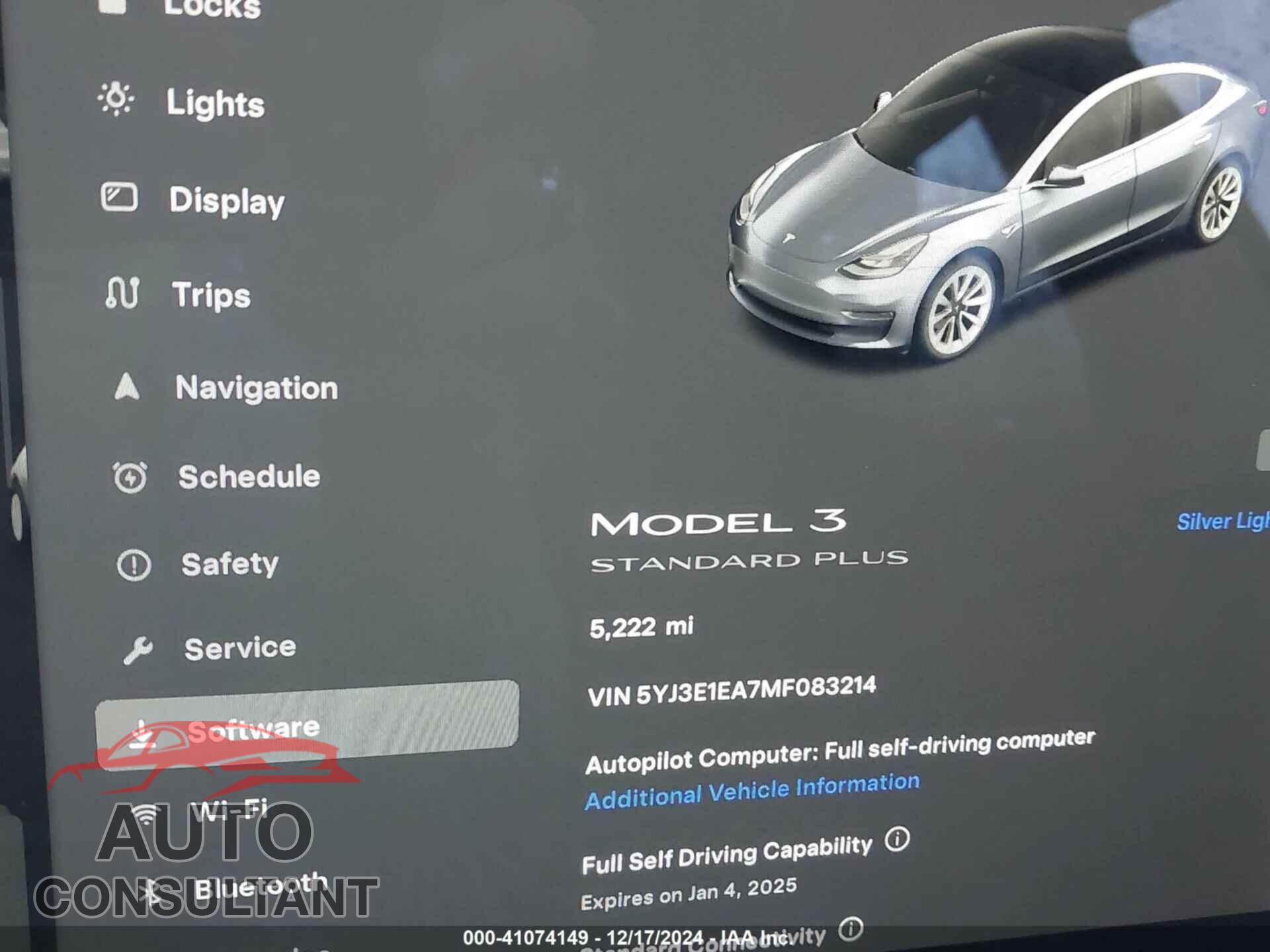 TESLA MODEL 3 2021 - 5YJ3E1EA7MF083214