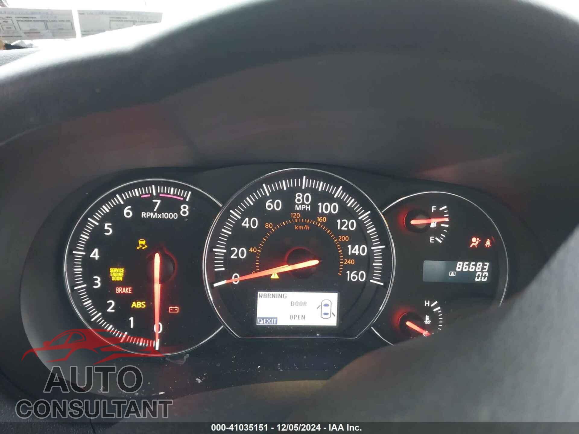 NISSAN MAXIMA 2012 - 1N4AA5AP1CC803287