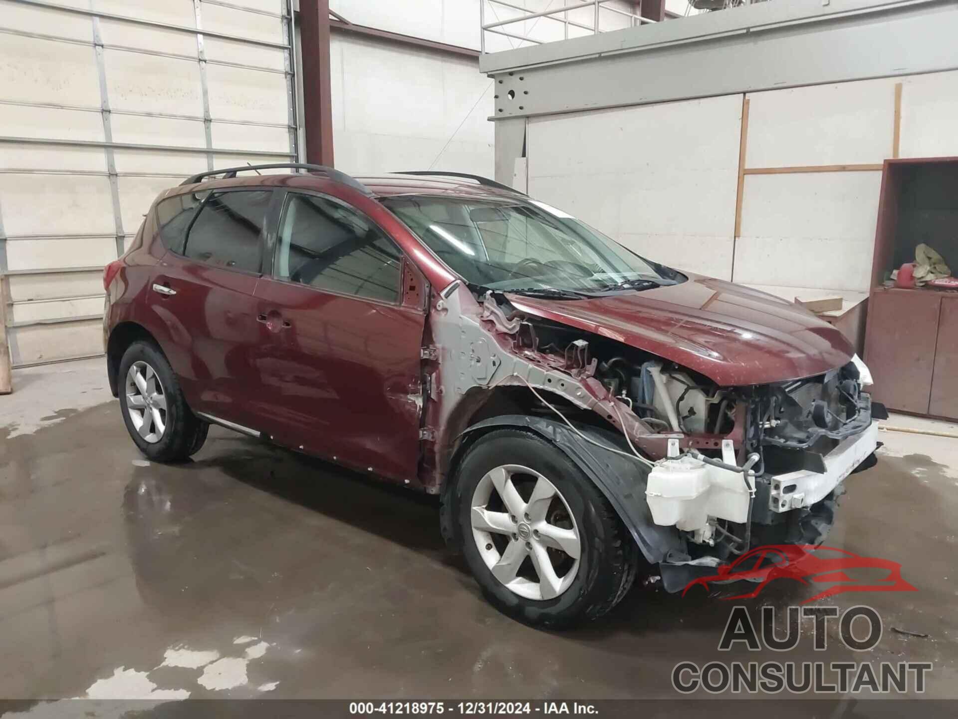 NISSAN MURANO 2009 - JN8AZ18WX9W202528