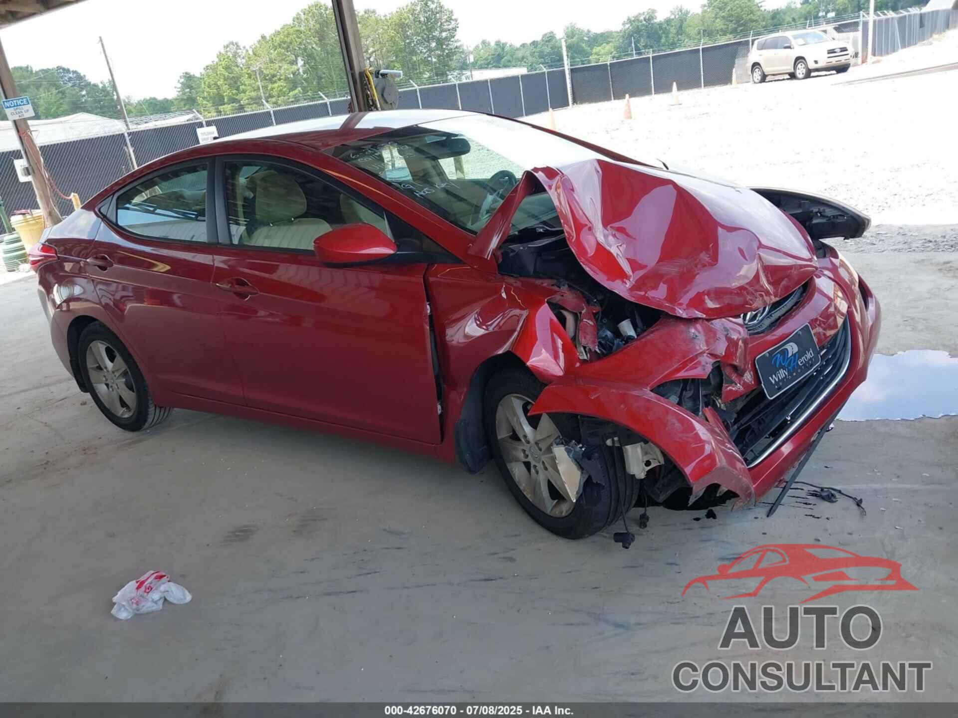 HYUNDAI ELANTRA 2013 - KMHDH4AE9DU631903