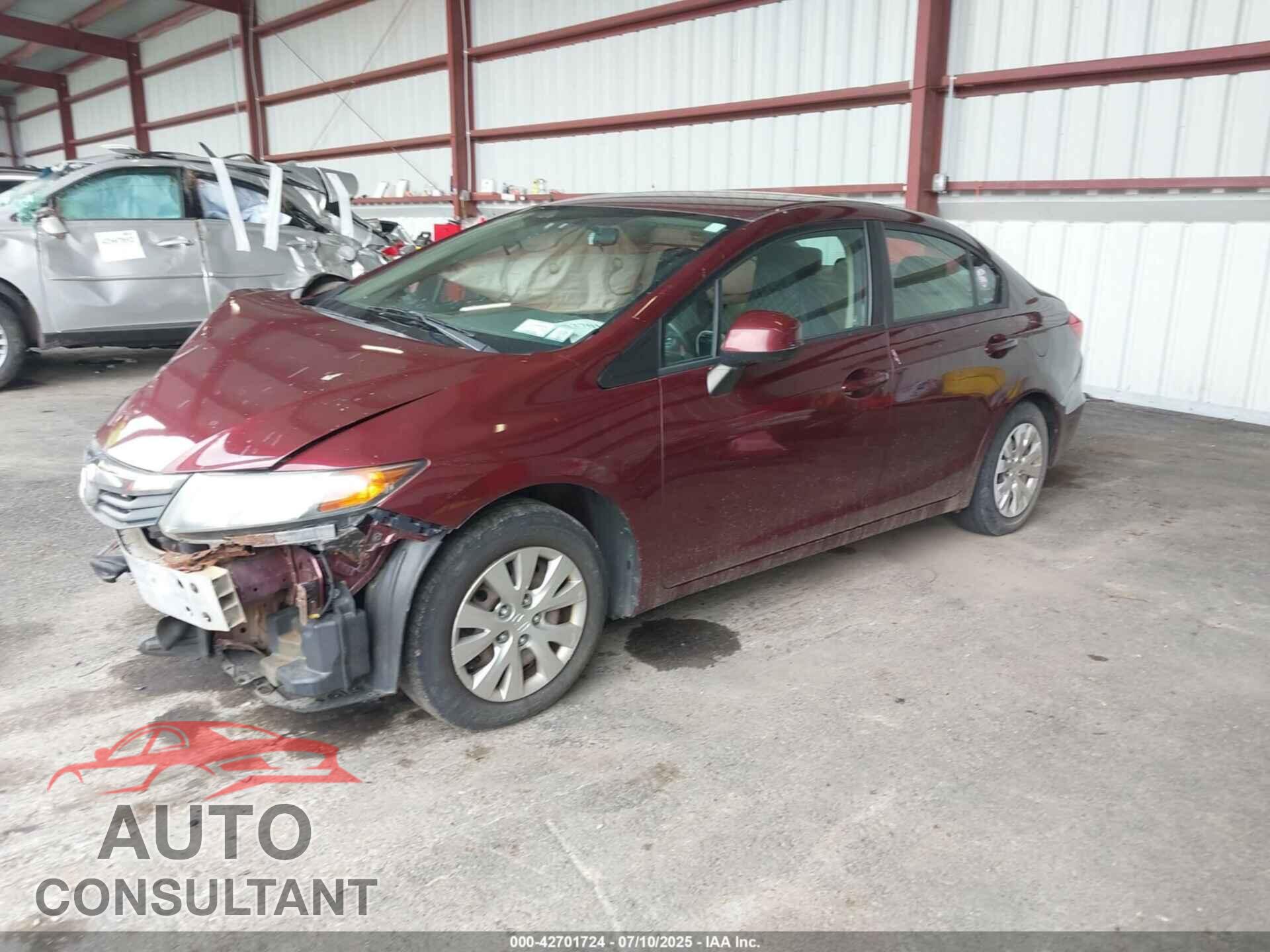HONDA CIVIC 2012 - 2HGFB2F54CH546417