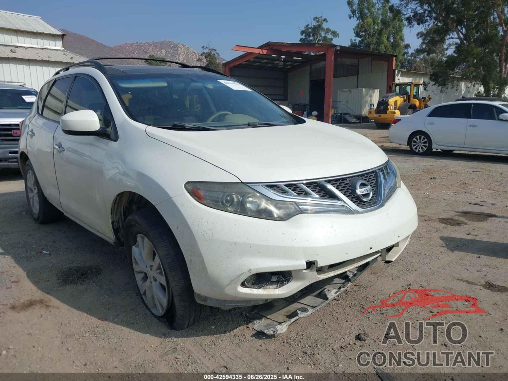 NISSAN MURANO 2012 - JN8AZ1MU8CW105310