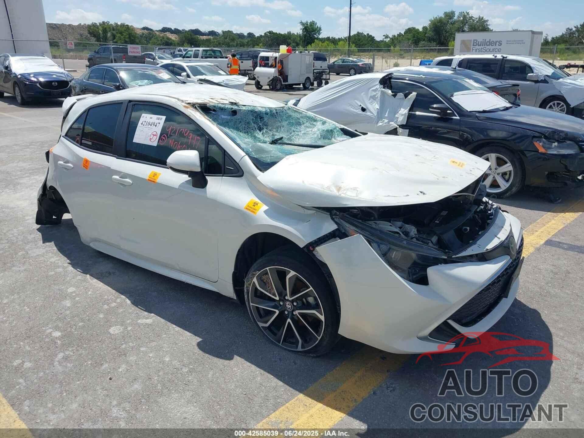 TOYOTA COROLLA 2020 - JTNA4RBE2L3086075