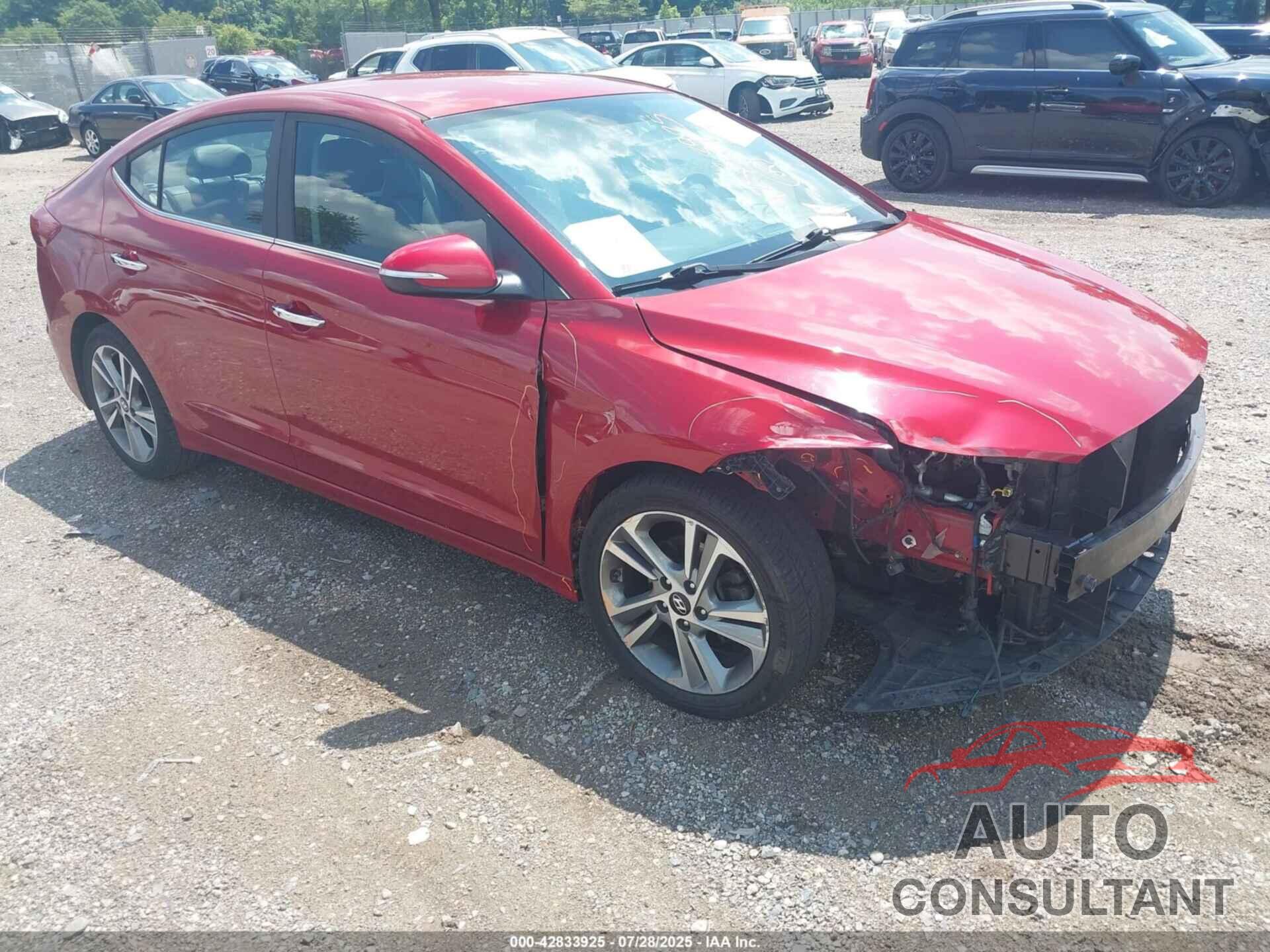 HYUNDAI ELANTRA 2017 - KMHD84LF6HU339606