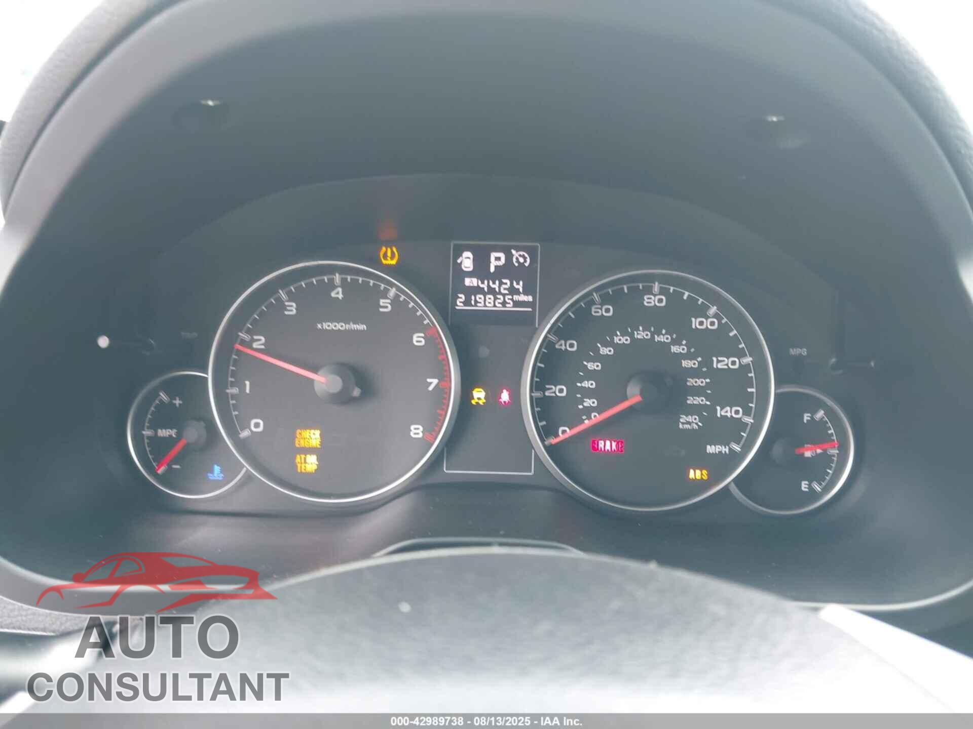 SUBARU OUTBACK 2014 - 4S4BRBDC8E3319310