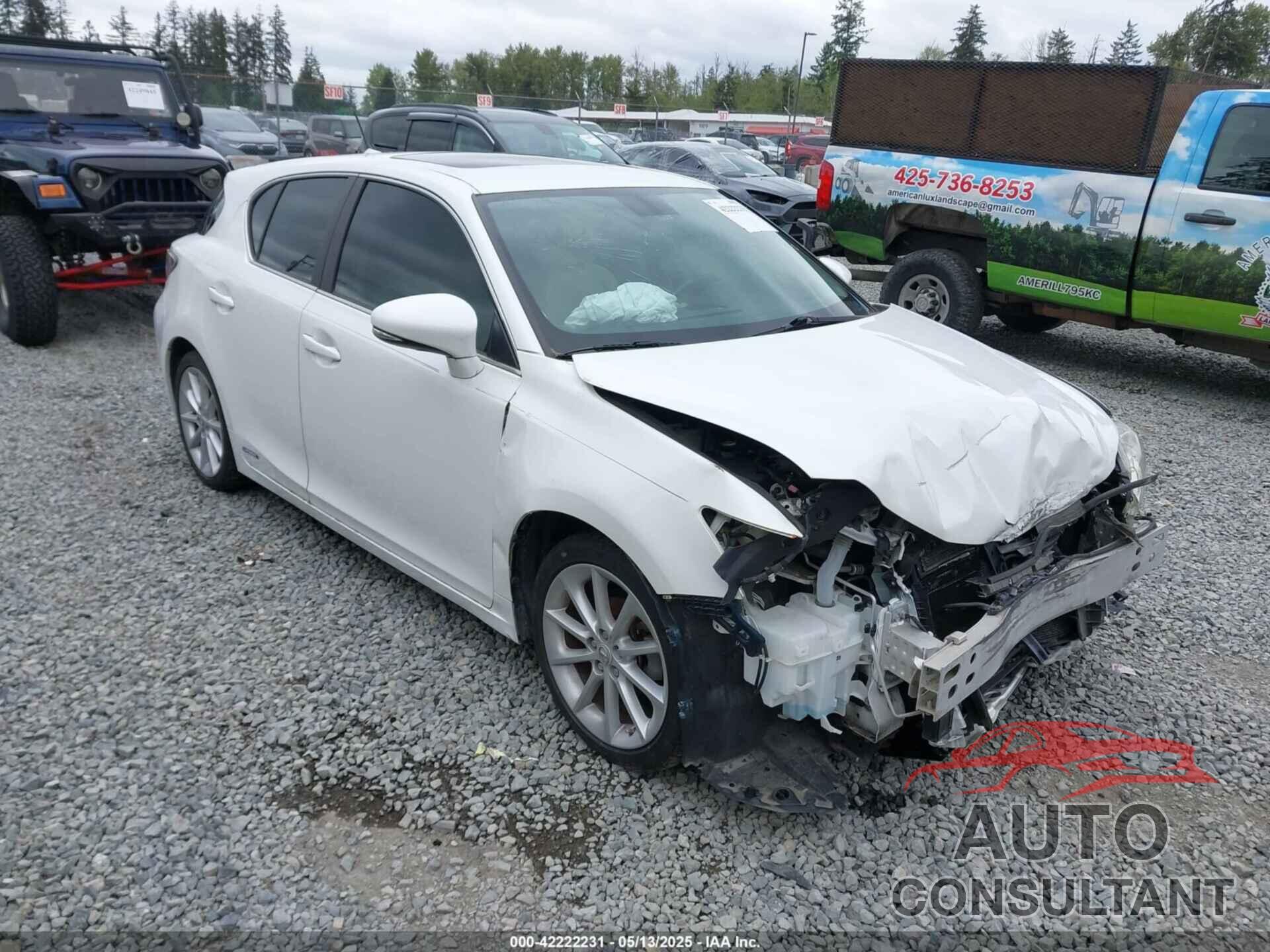 LEXUS CT 200H 2012 - JTHKD5BHXC2058167