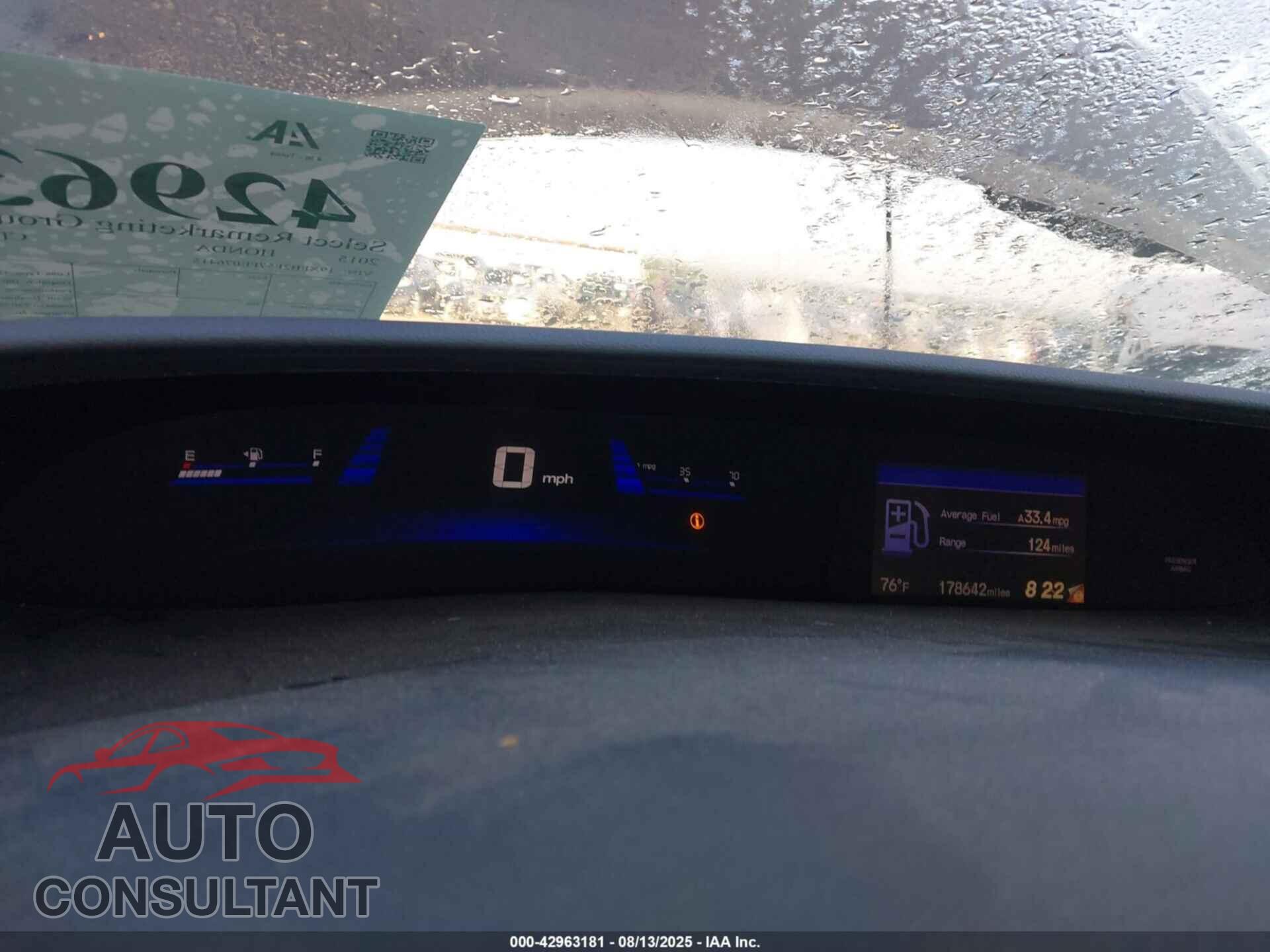 HONDA CIVIC 2015 - 19XFB2F57FE076415