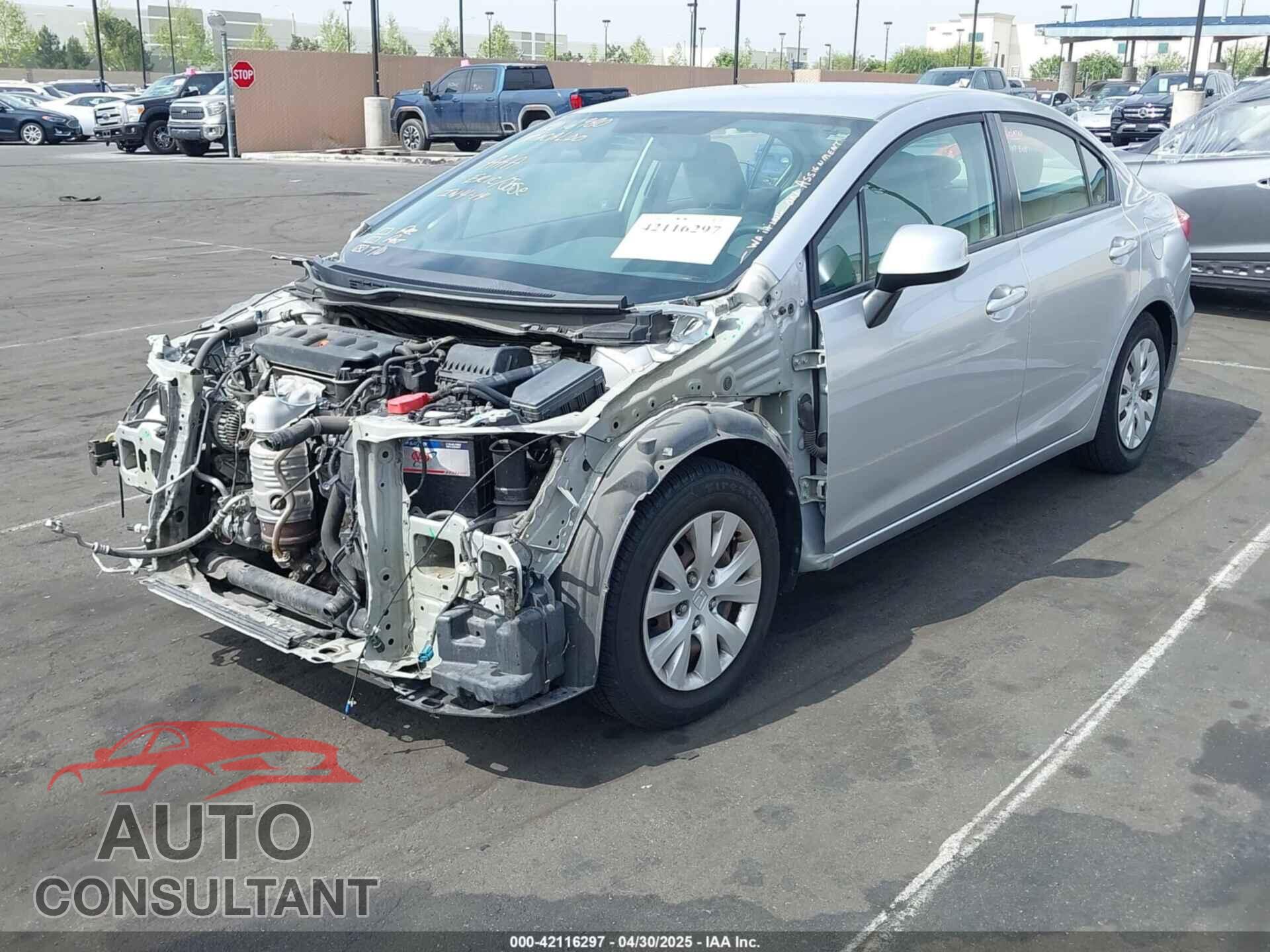 HONDA CIVIC 2012 - 19XFB2F57CE361417