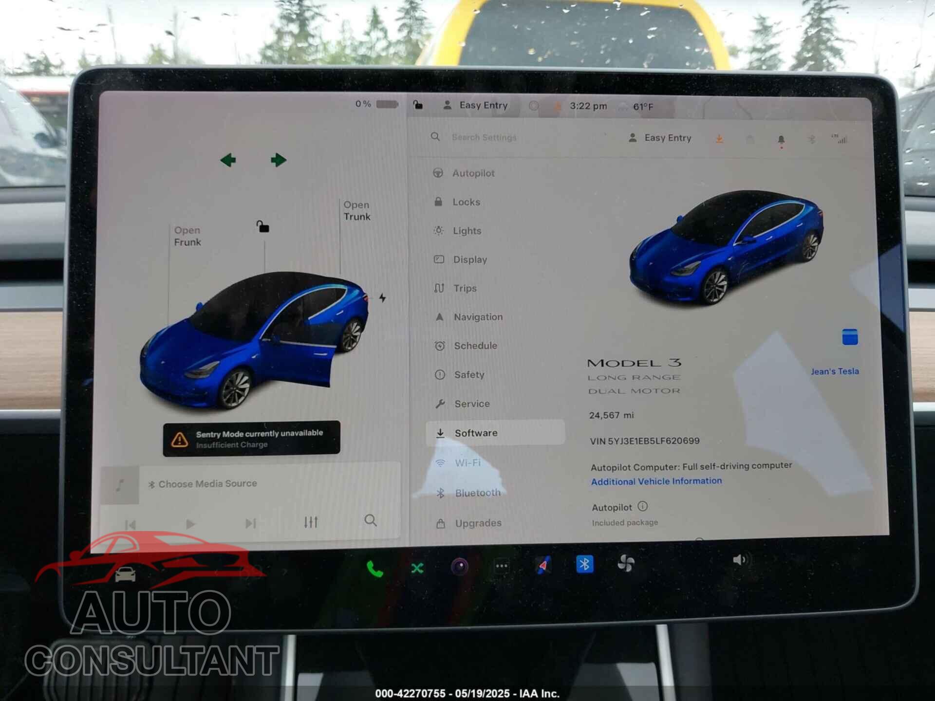 TESLA MODEL 3 2020 - 5YJ3E1EB5LF620699
