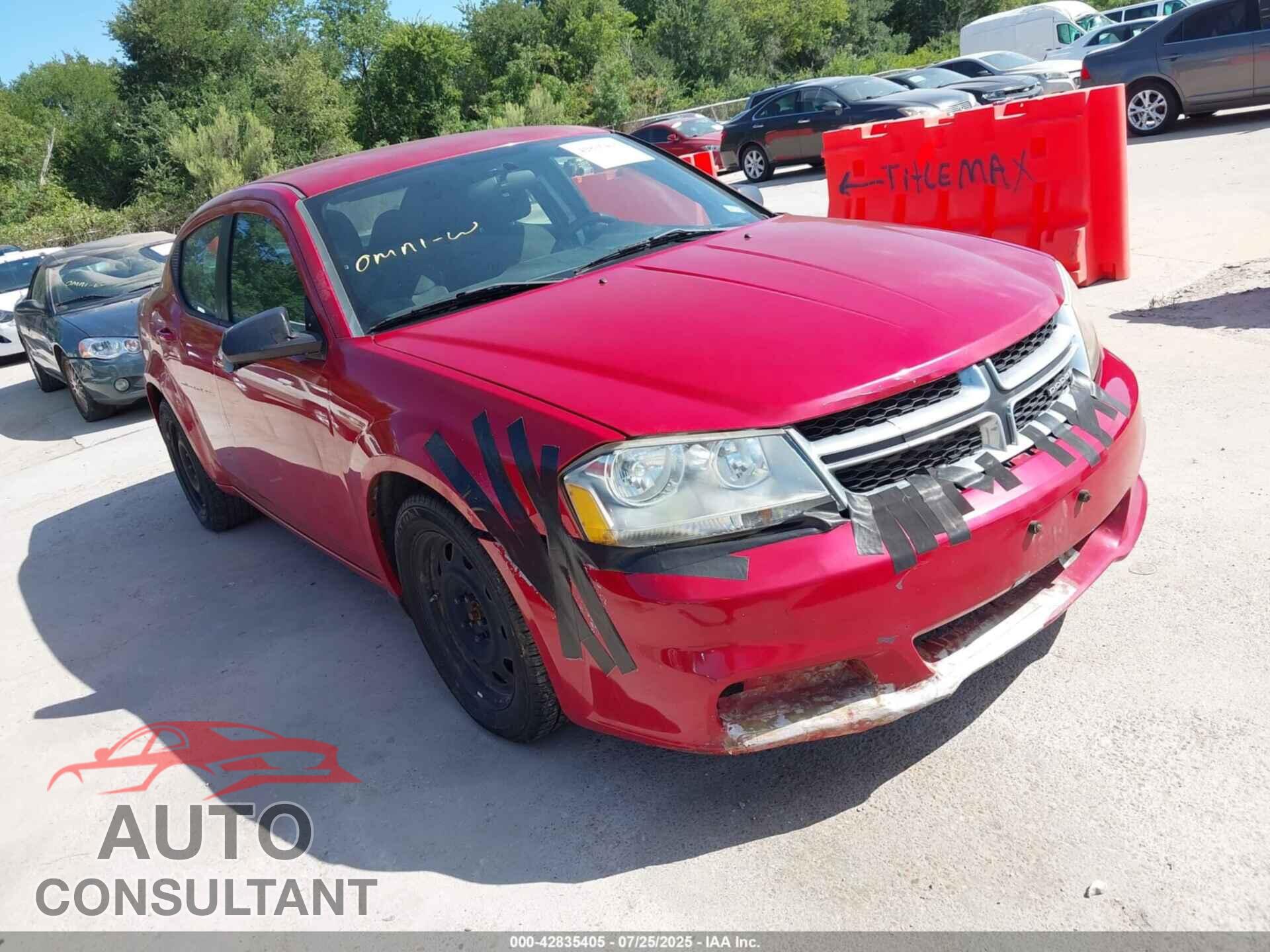 DODGE AVENGER 2013 - 1C3CDZAB1DN529055