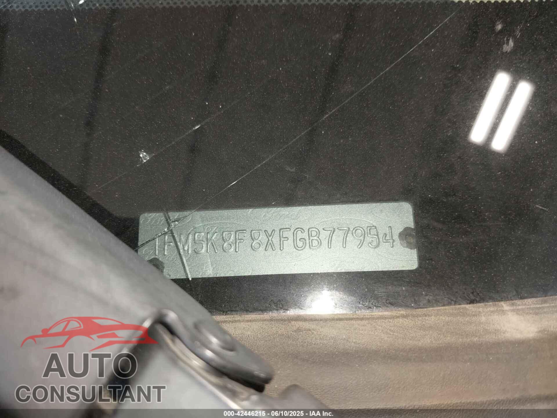 FORD EXPLORER 2015 - 1FM5K8F8XFGB77954