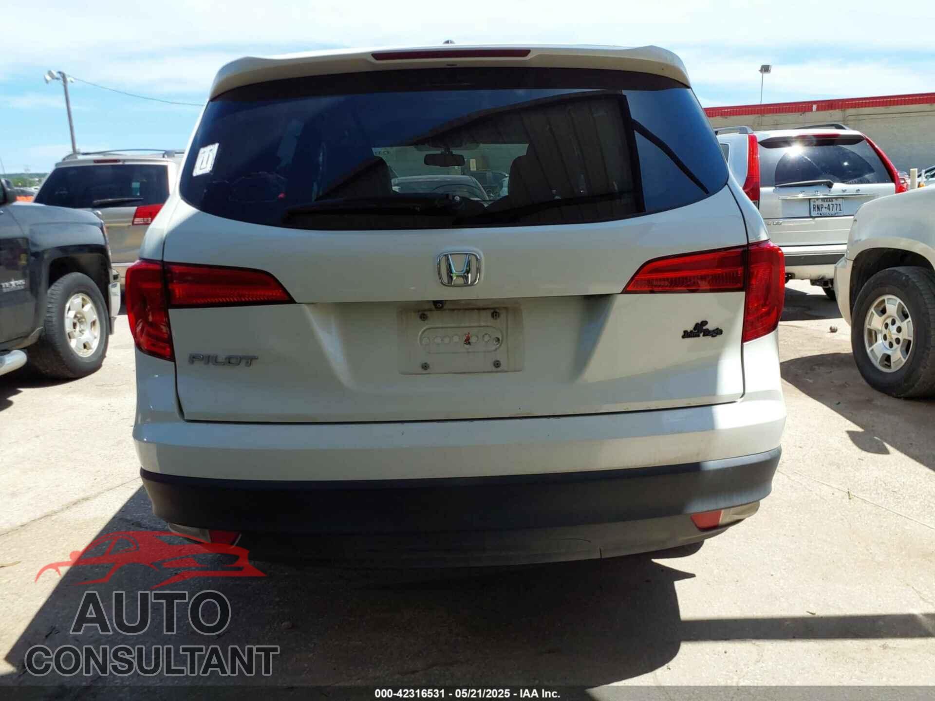 HONDA PILOT 2016 - 5FNYF5H53GB016137