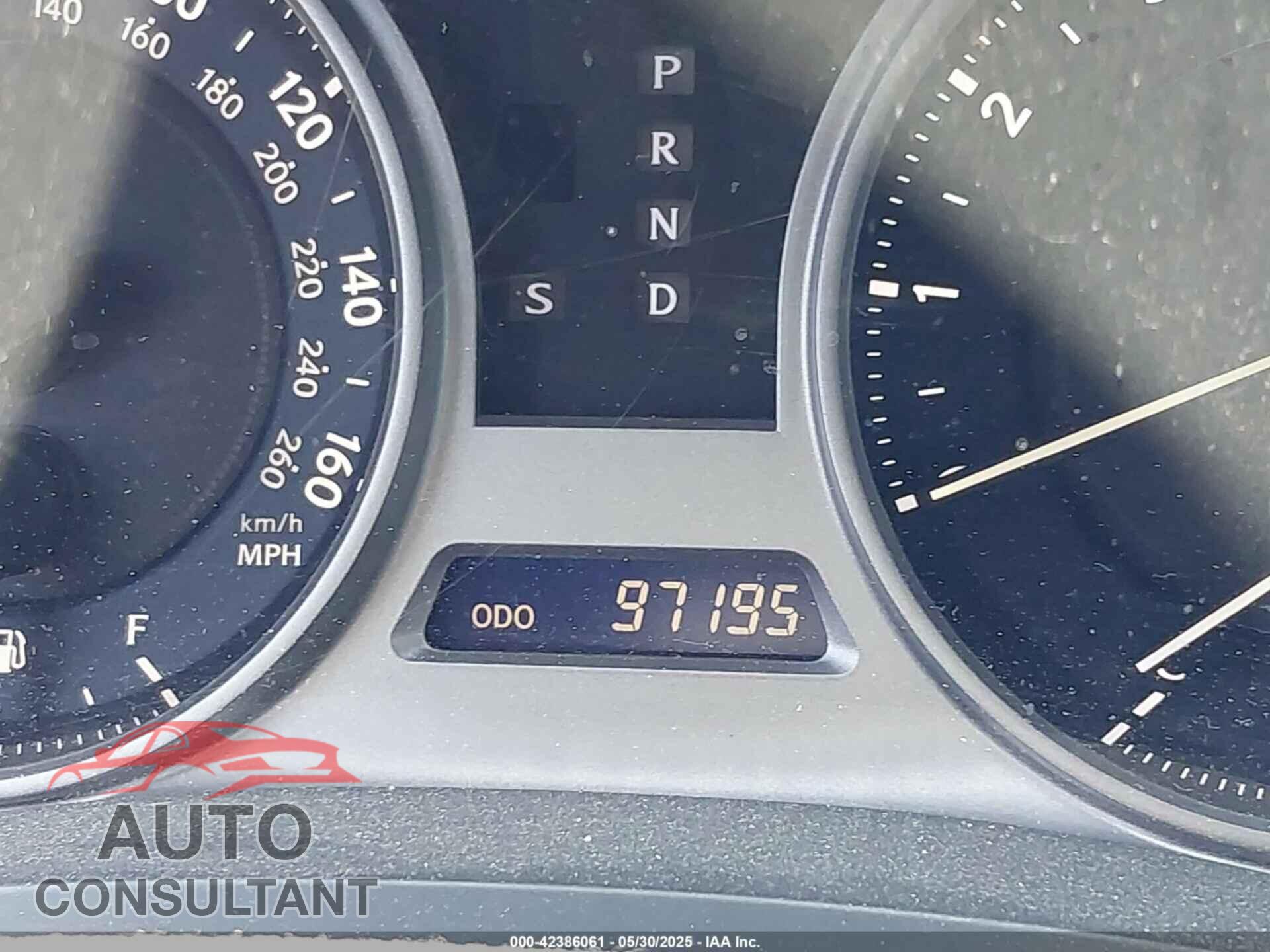 LEXUS IS 250 2010 - JTHBF5C27A5129048