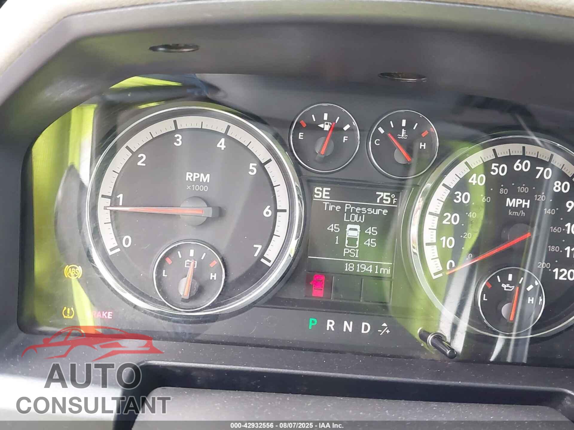 RAM RAM 1500 2011 - 1D7RB1GP9BS672856