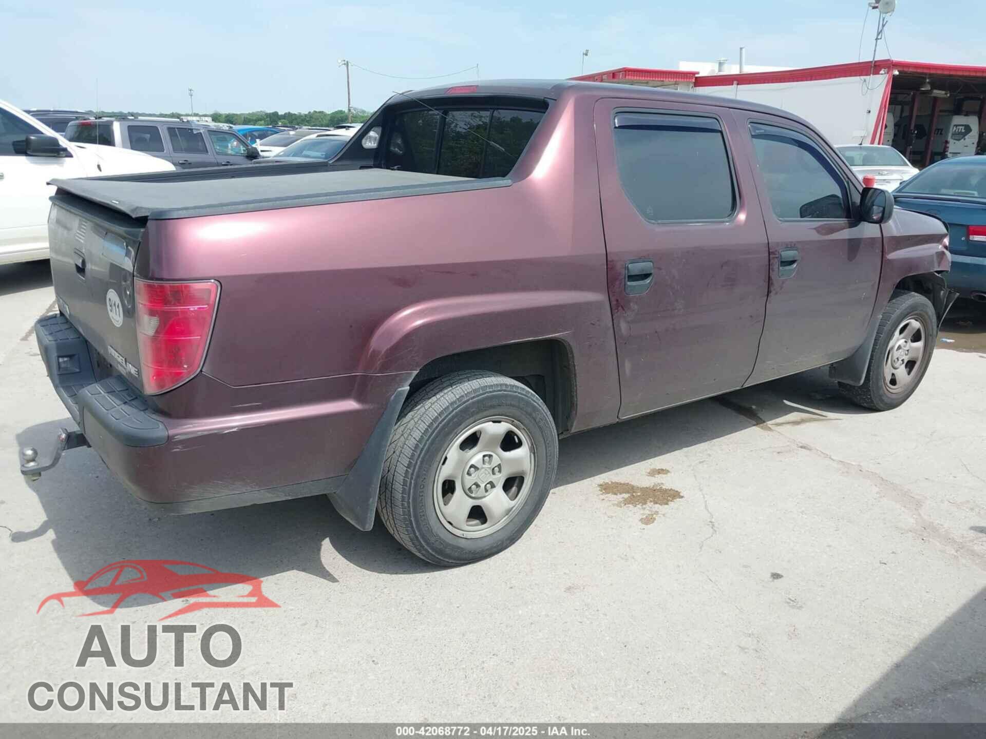 HONDA RIDGELINE 2009 - 5FPYK16239B109716