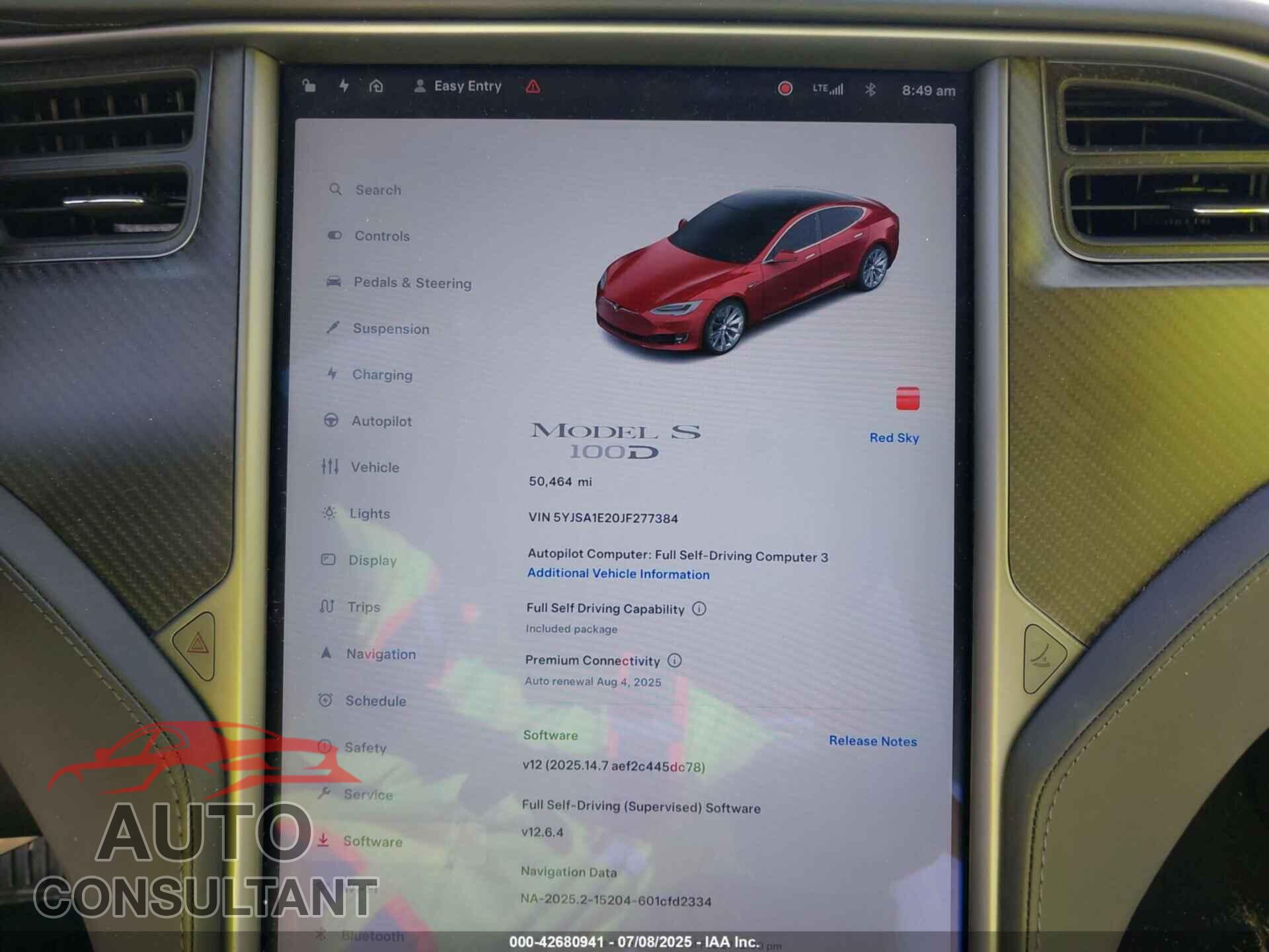 TESLA MODEL S 2018 - 5YJSA1E20JF277384