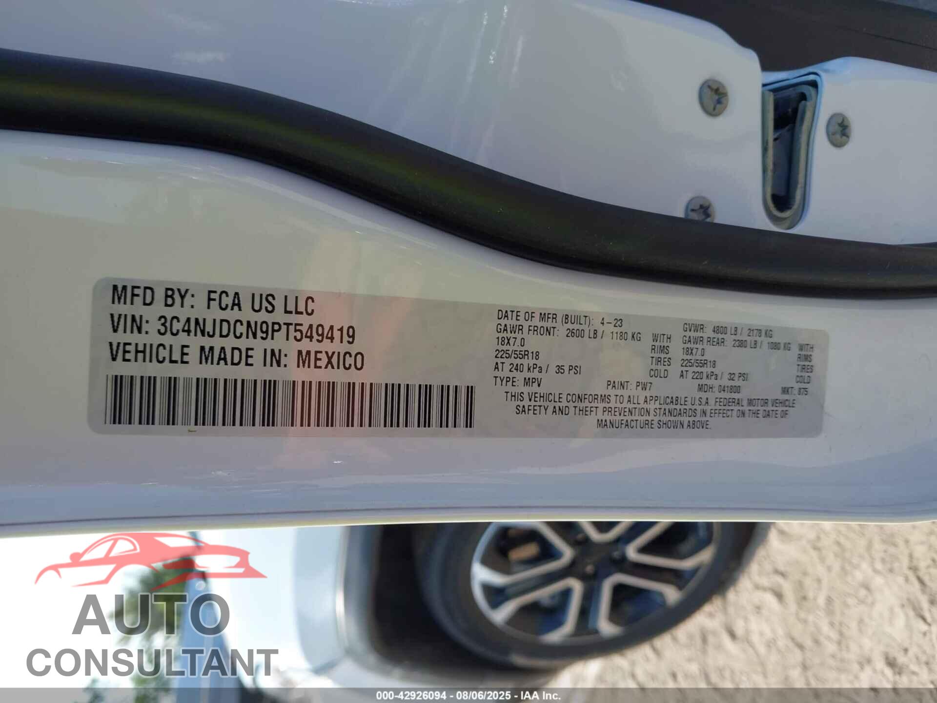 JEEP COMPASS 2023 - 3C4NJDCN9PT549419