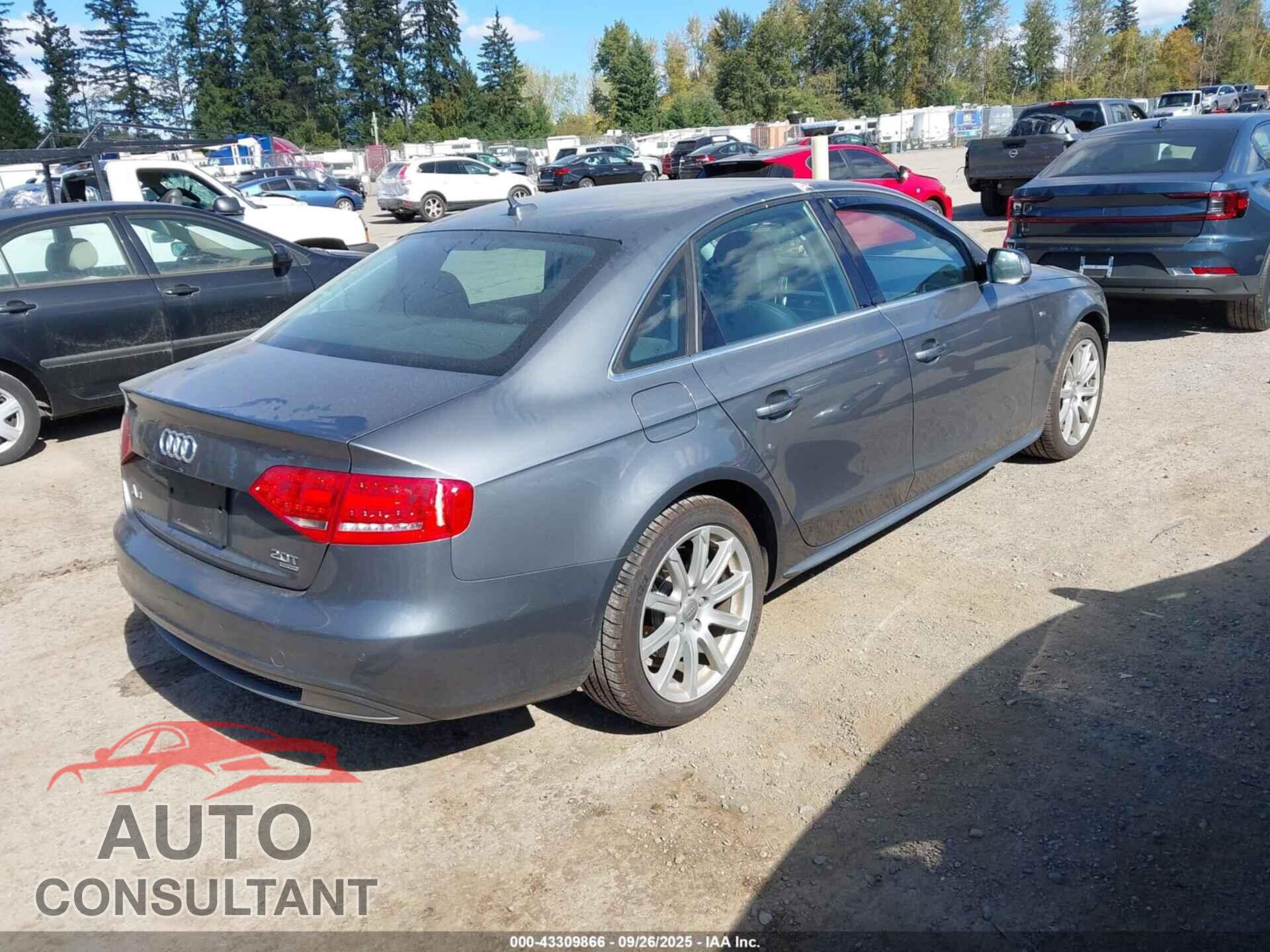 AUDI A4 2012 - WAUFFAFL8CA089747