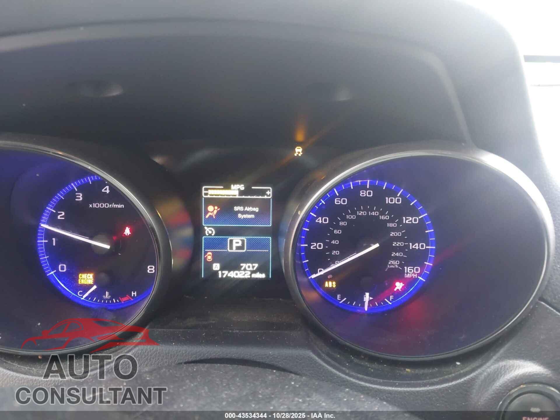 SUBARU OUTBACK 2017 - 4S4BSEKC1H3310882
