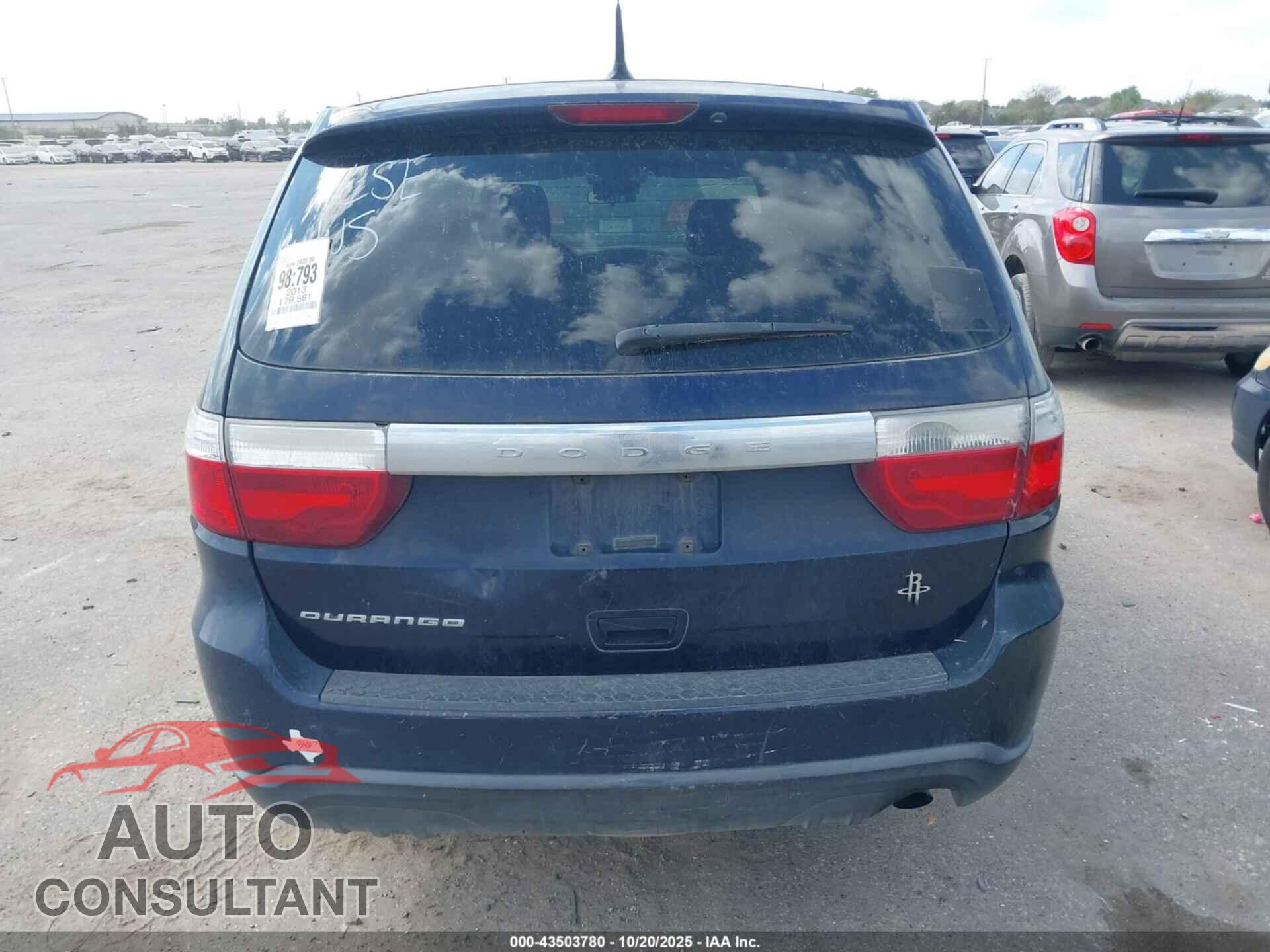 DODGE DURANGO 2013 - 1C4RDHAG1DC680386