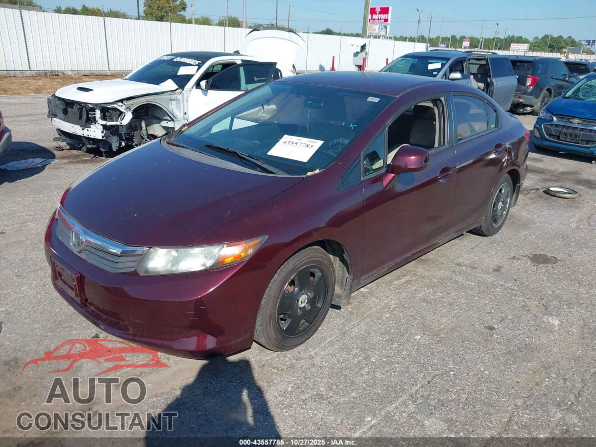 HONDA CIVIC 2012 - 2HGFB2F57CH558528