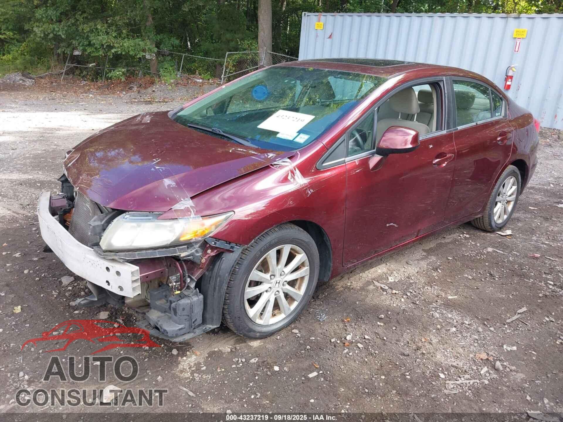 HONDA CIVIC 2012 - 19XFB2F87CE340755