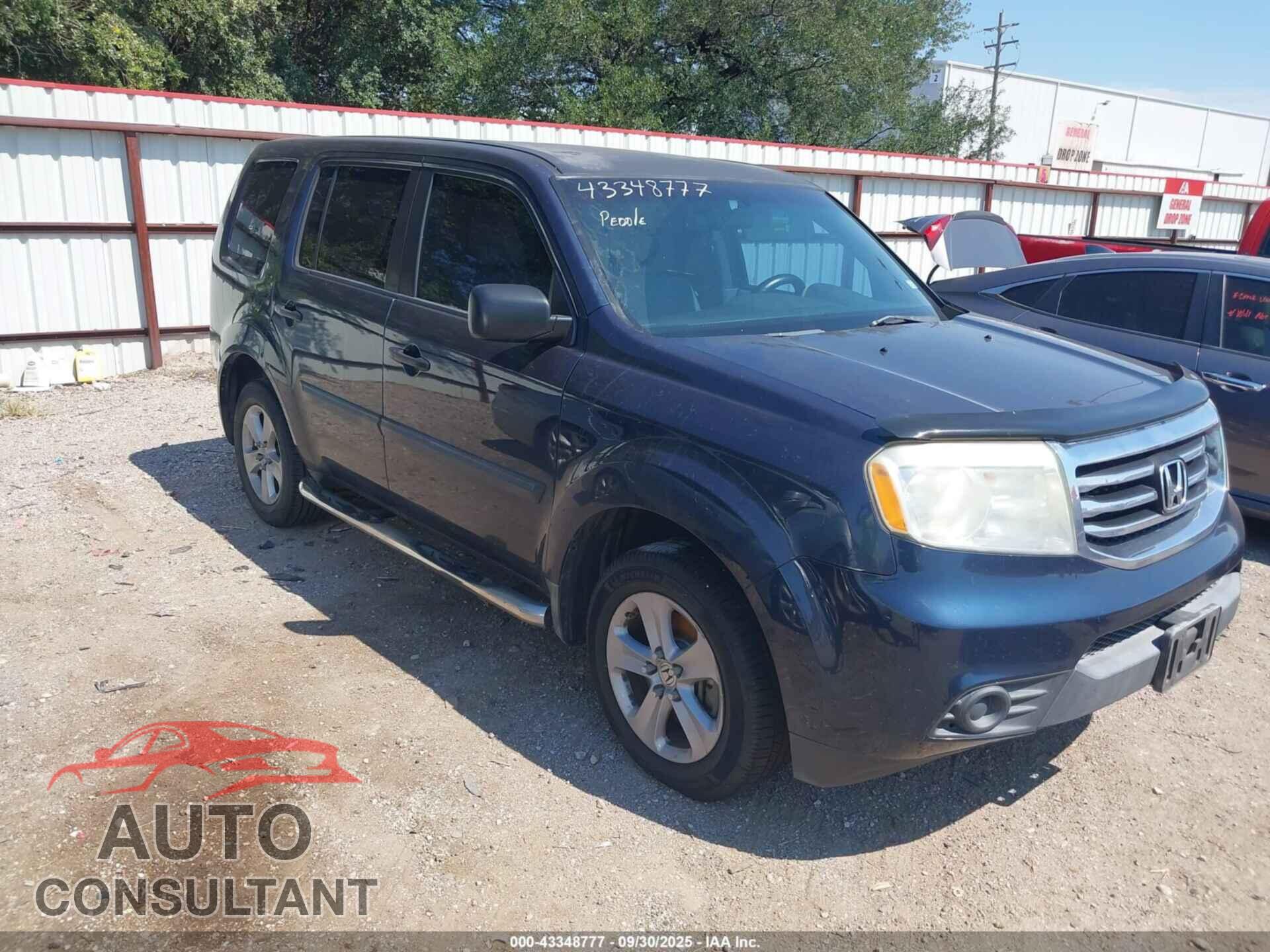 HONDA PILOT 2012 - 5FNYF3H26CB001023