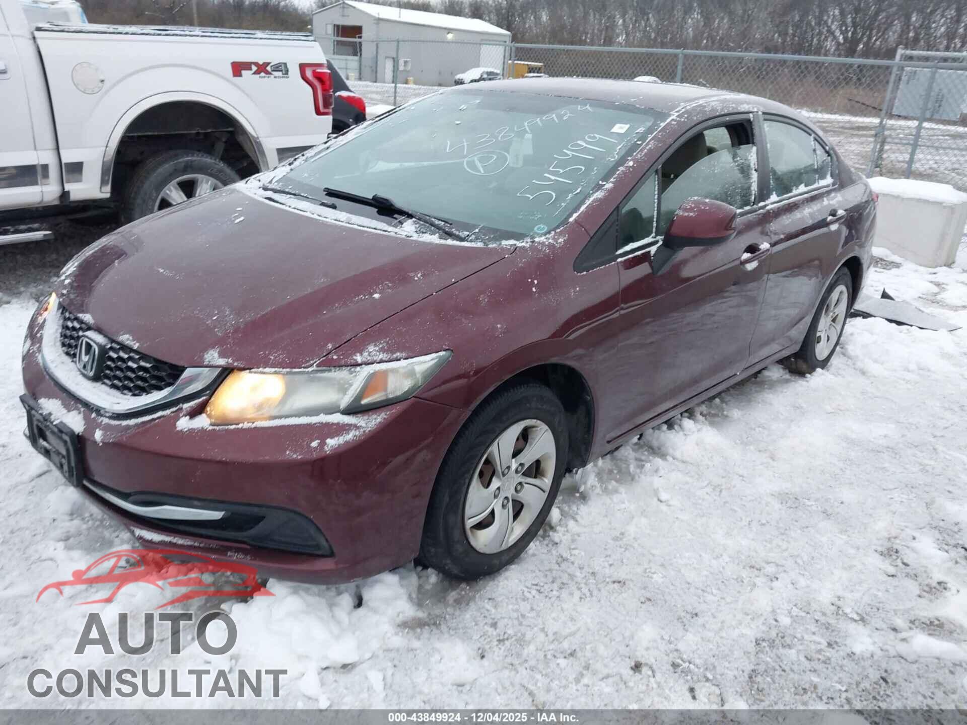 HONDA CIVIC 2013 - 2HGFB2F53DH545499