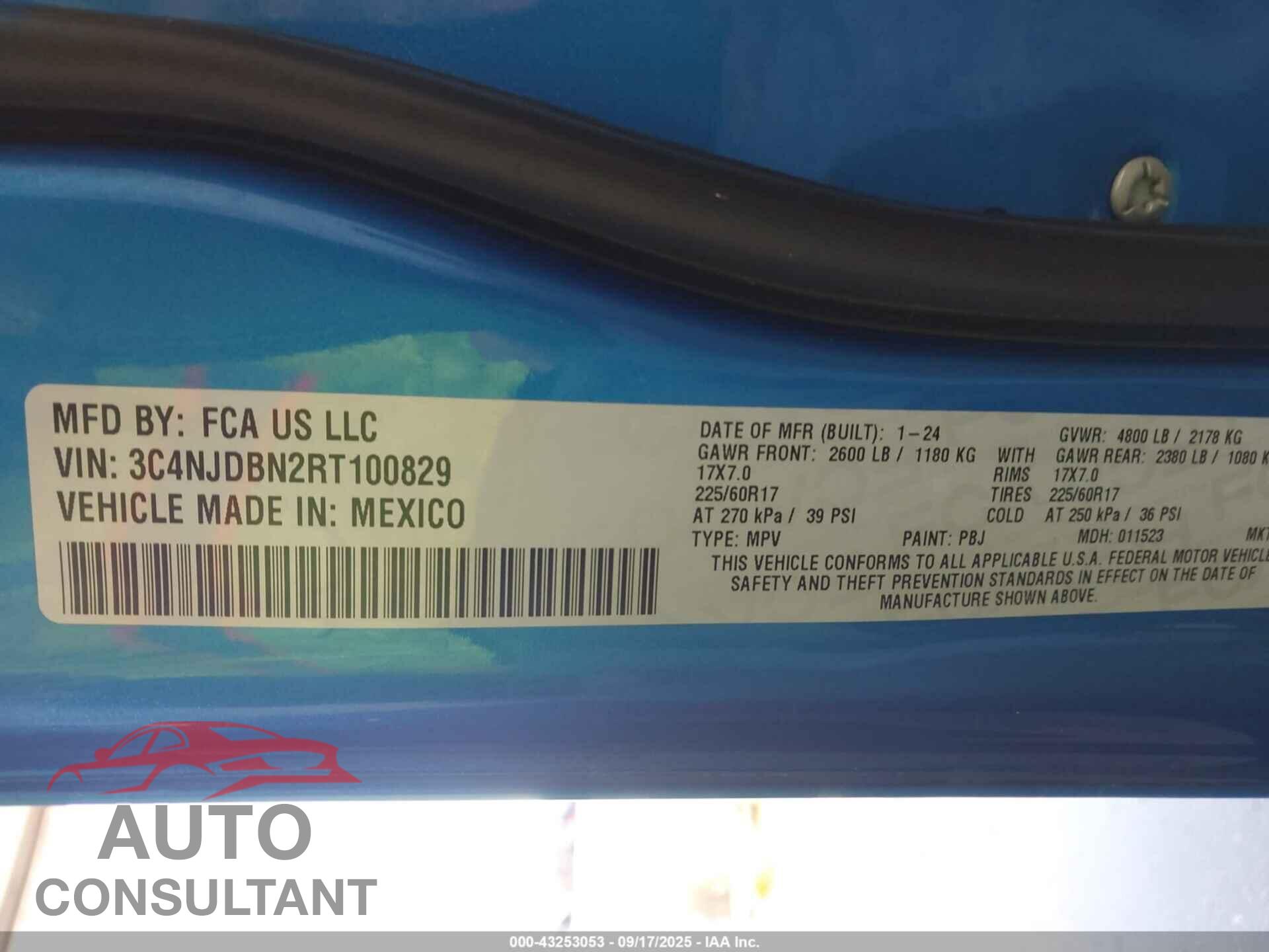 JEEP COMPASS 2024 - 3C4NJDBN2RT100829
