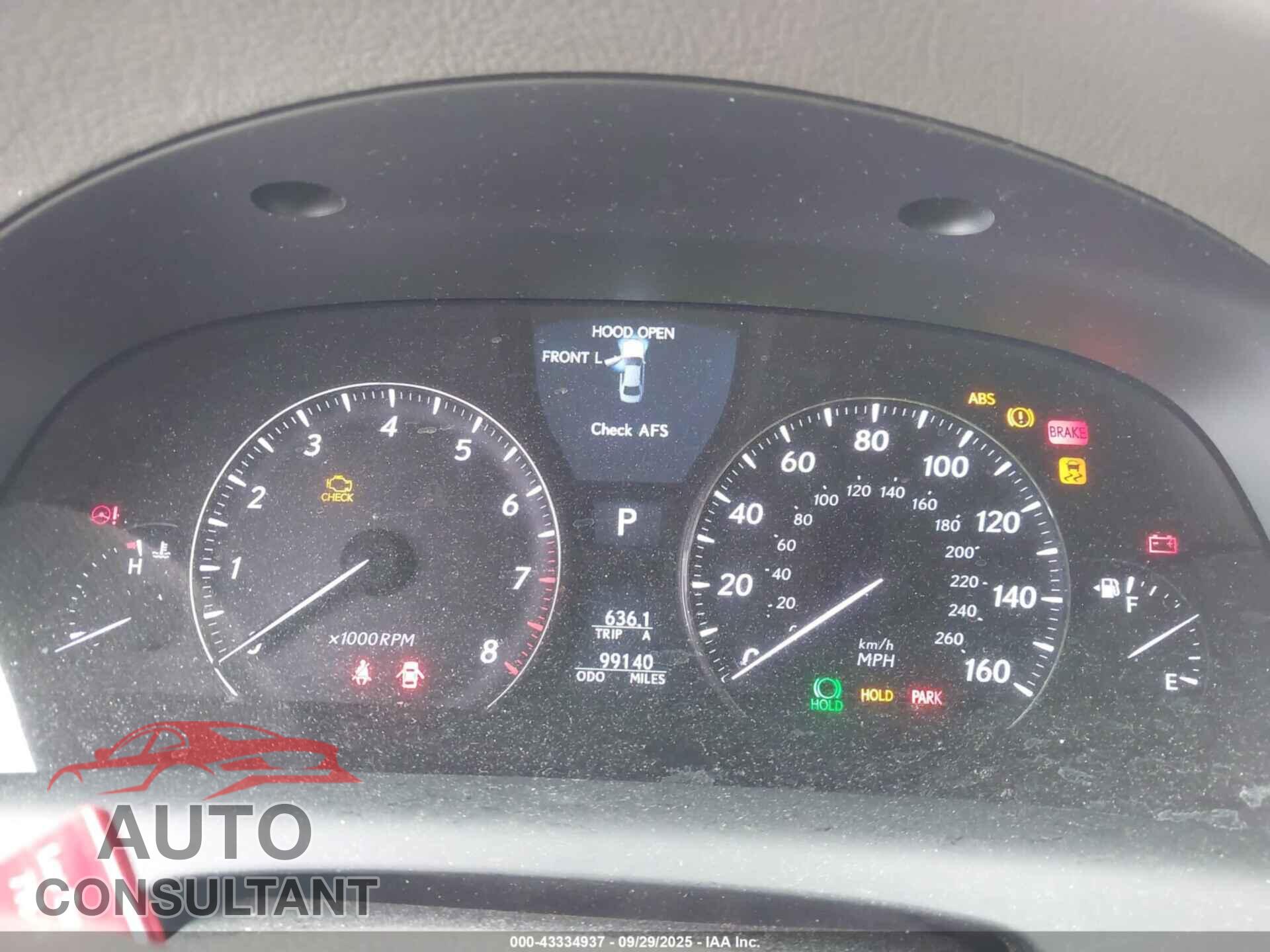 LEXUS LS 460 2012 - JTHBL5EF7C5113699