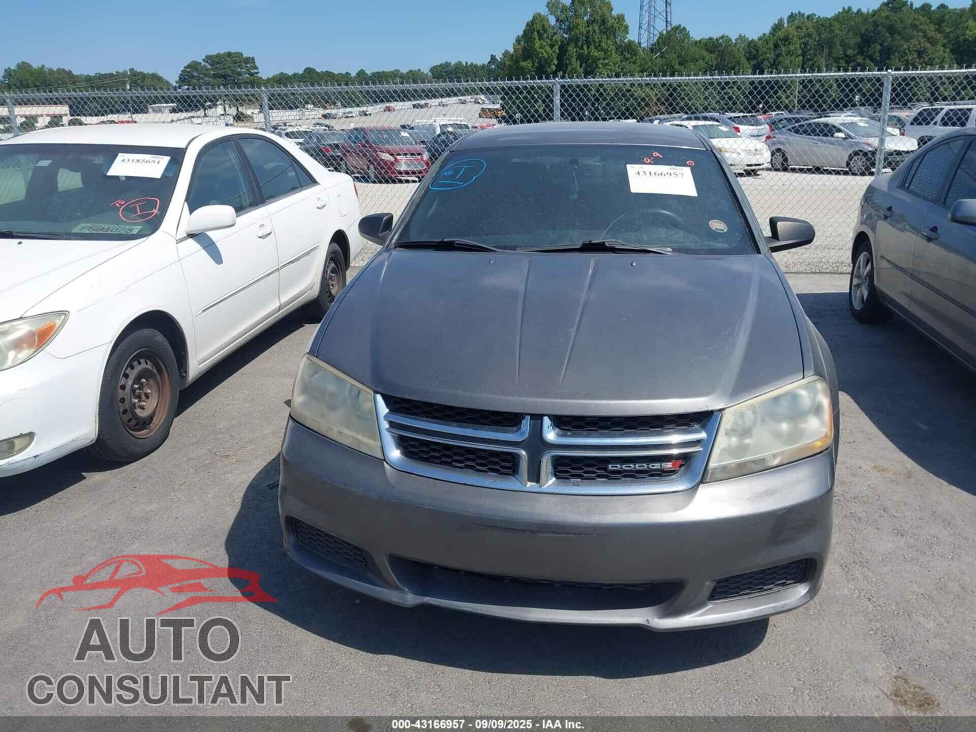 DODGE AVENGER 2013 - 1C3CDZAG1DN504863