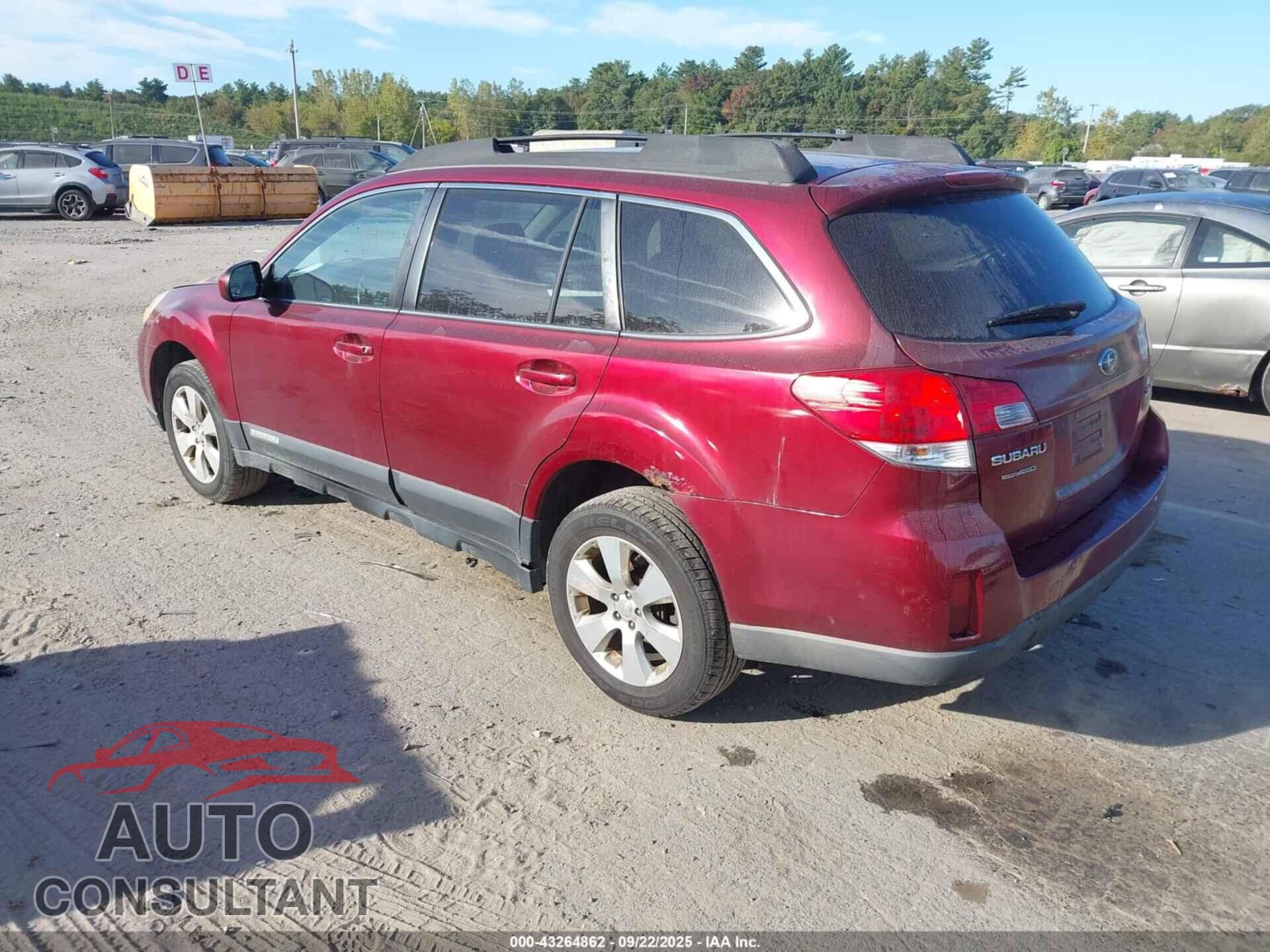 SUBARU OUTBACK 2012 - 4S4BRBCC6C3200265