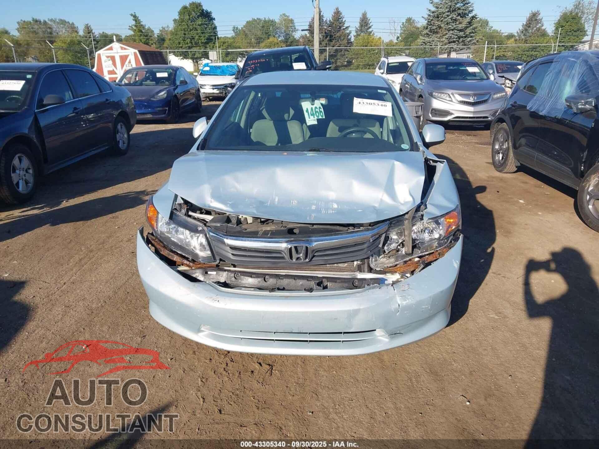 HONDA CIVIC 2012 - 19XFB2F50CE000935
