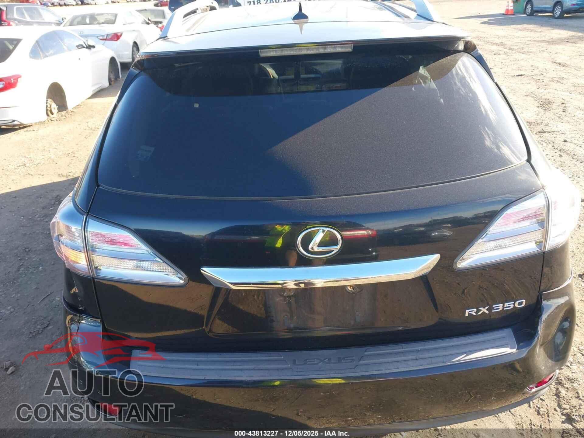 LEXUS RX 350 2011 - 2T2BK1BA9BC095712