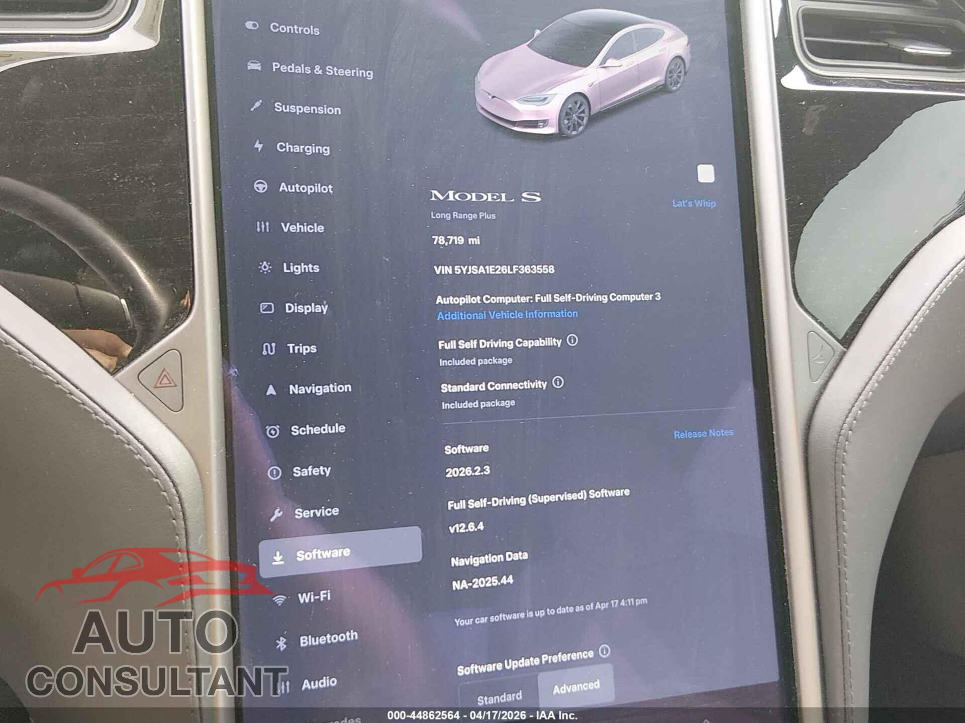 TESLA MODEL S 2020 - 5YJSA1E26LF363558