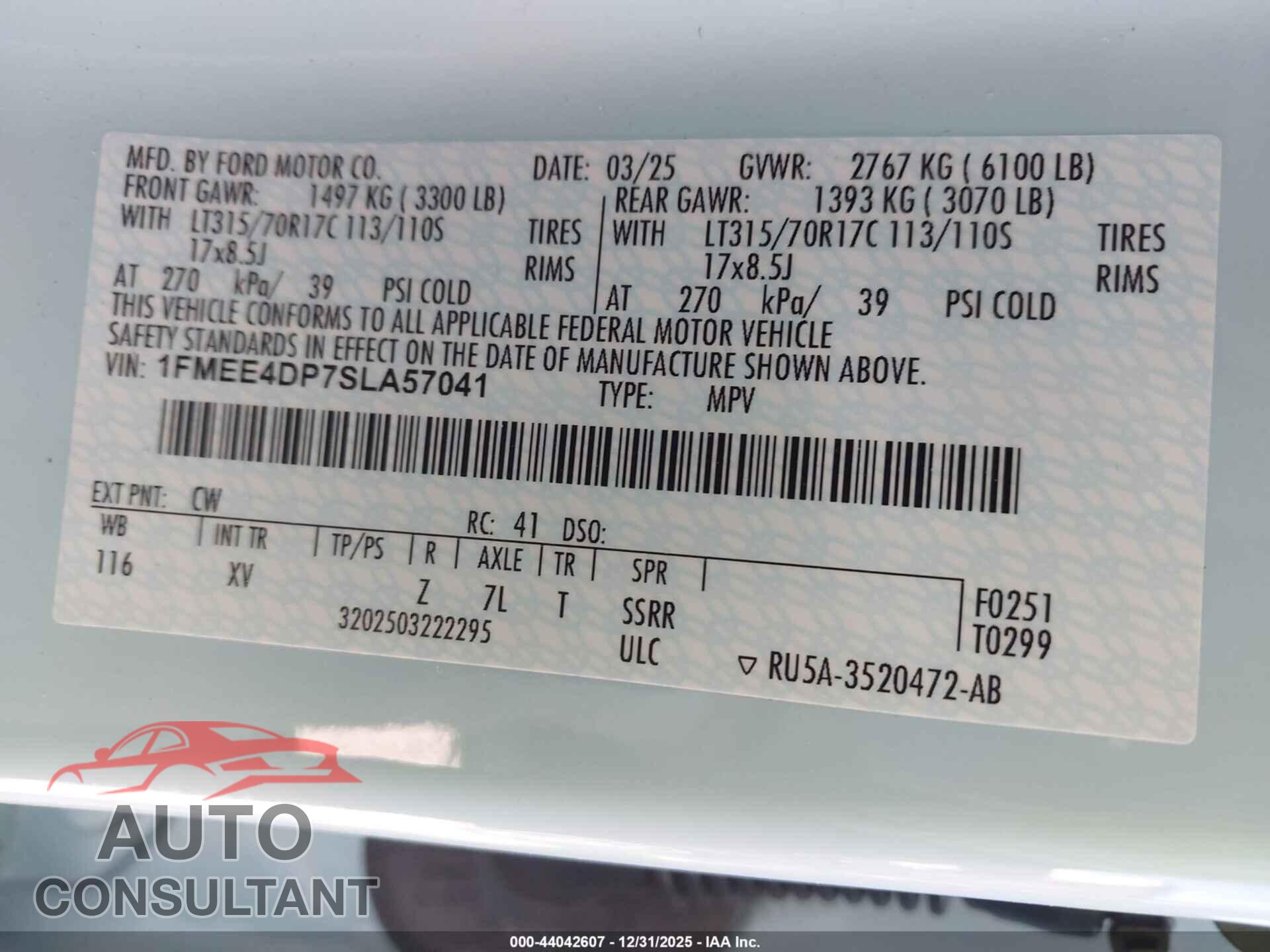 FORD BRONCO 2025 - 1FMEE4DP7SLA57041