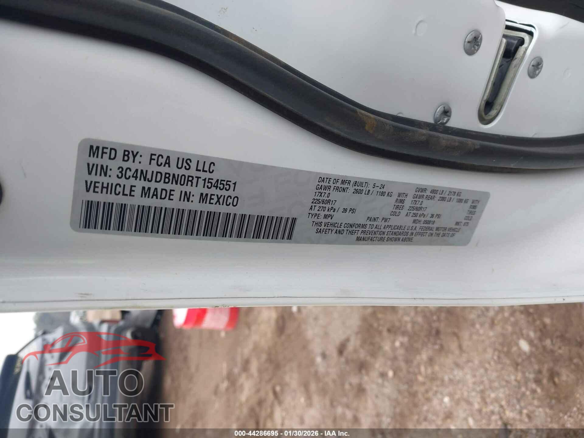 JEEP COMPASS 2024 - 3C4NJDBN0RT154551