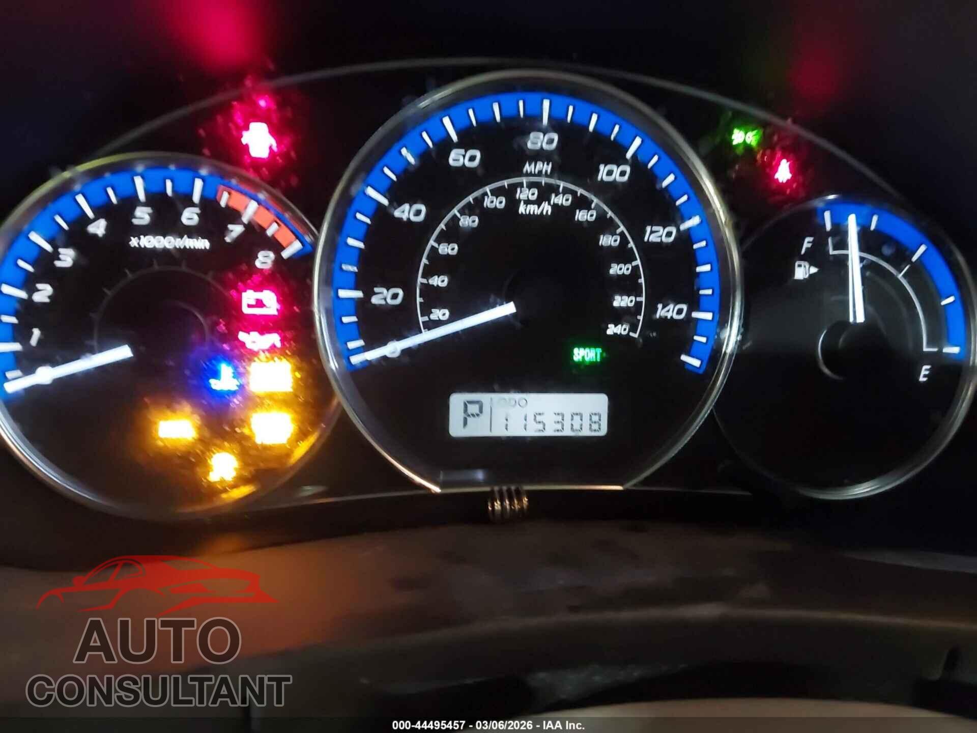 SUBARU FORESTER 2012 - JF2SHBDC2CH417306