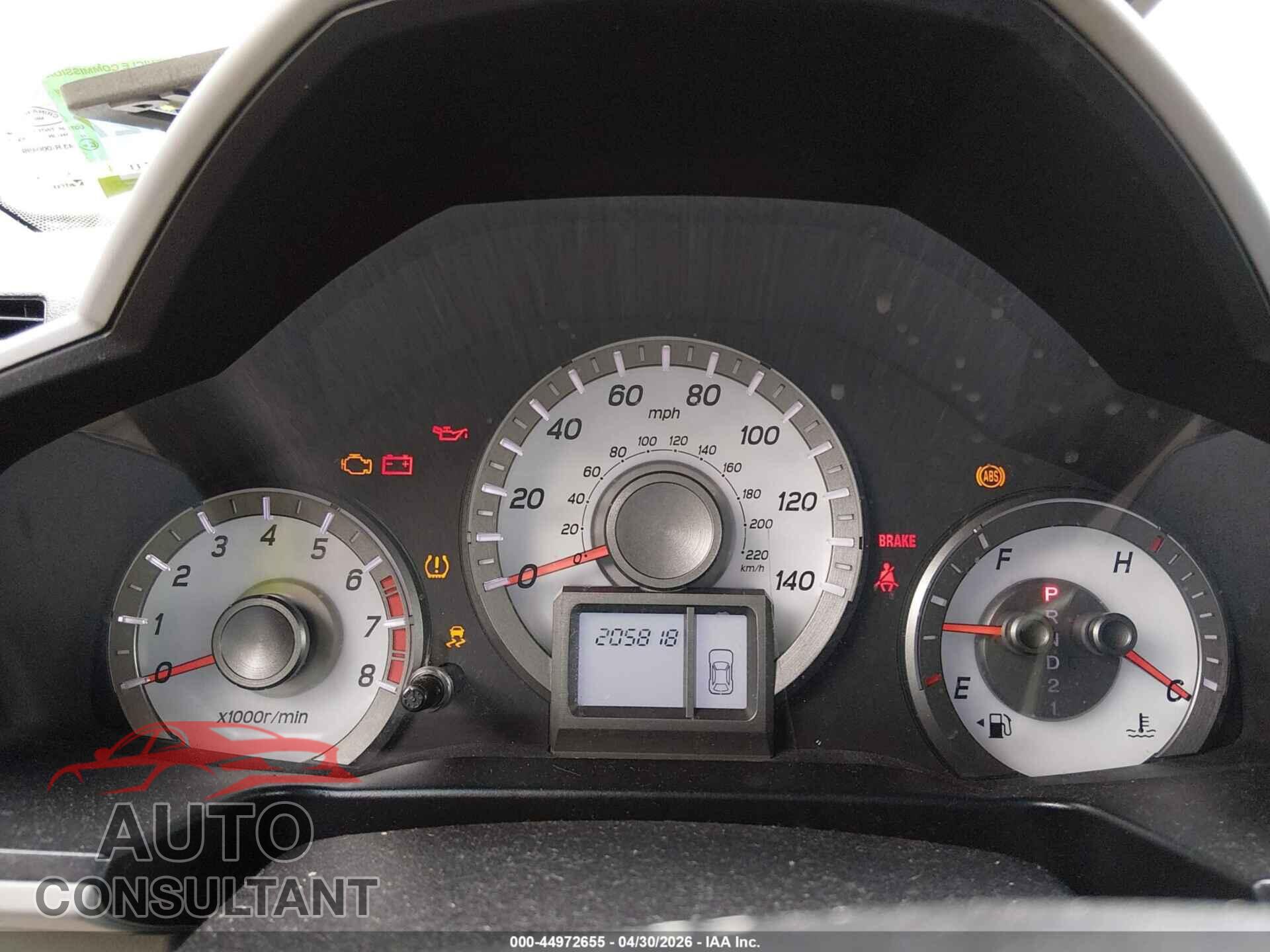 HONDA PILOT 2012 - 5FNYF4H27CB022534