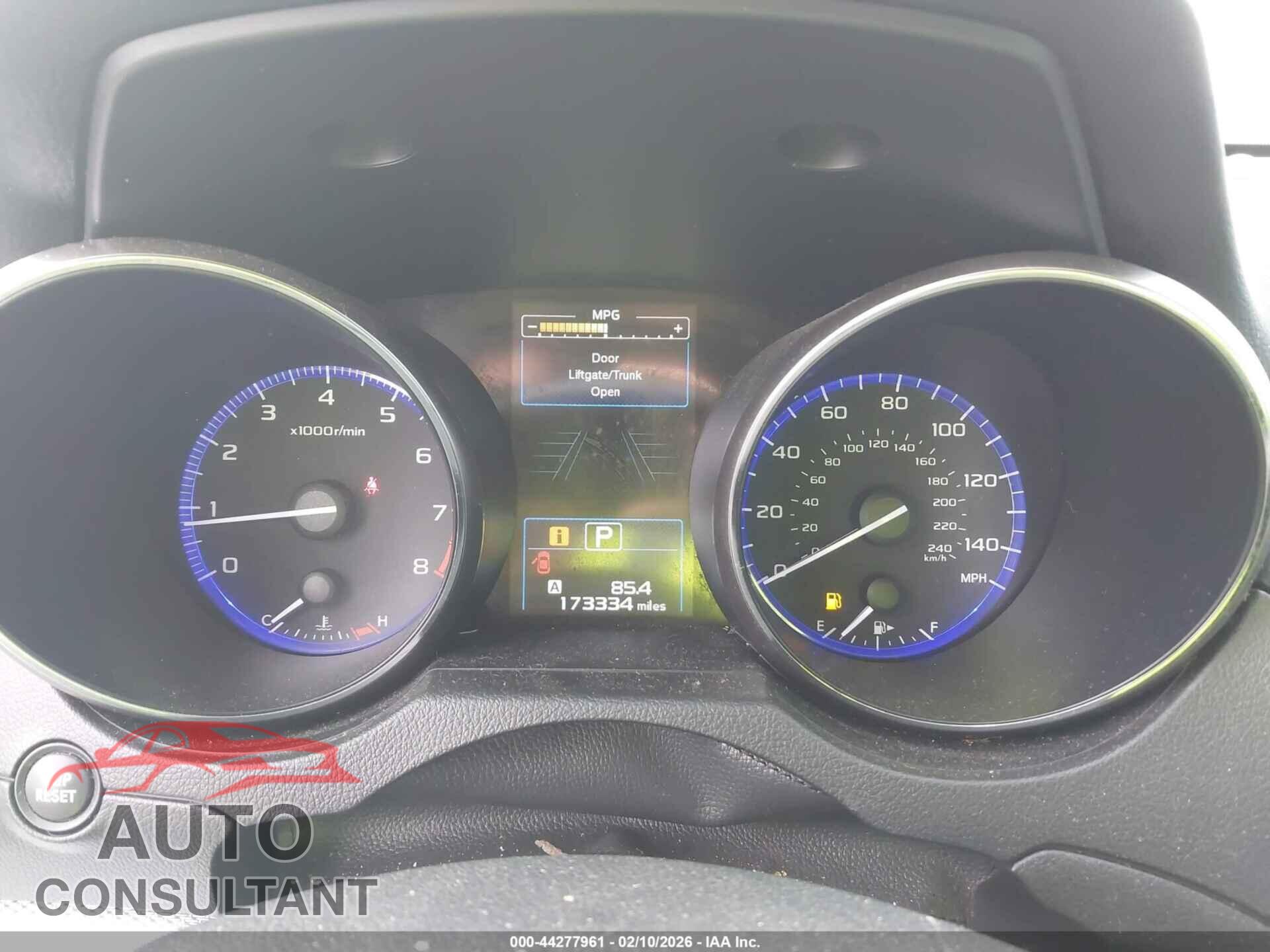 SUBARU OUTBACK 2015 - 4S4BSBFC3F3307617