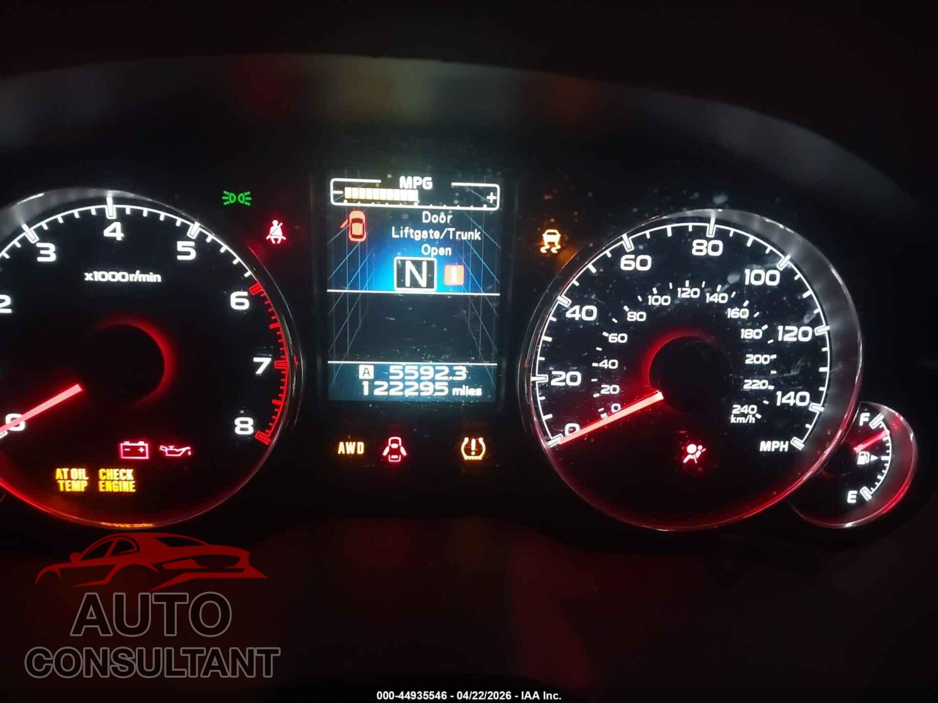 SUBARU OUTBACK 2013 - 4S4BRCLCXD3291709