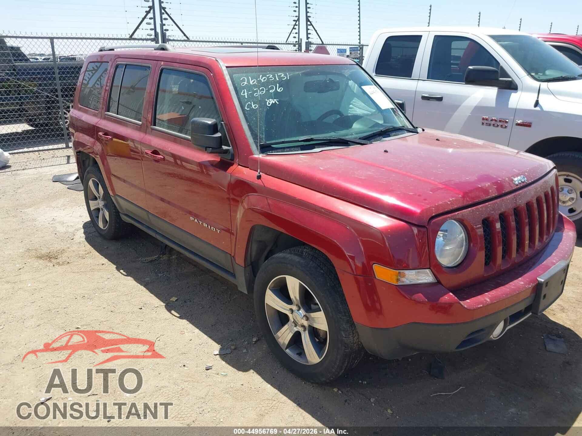 JEEP PATRIOT 2017 - 1C4NJRFB2HD176620