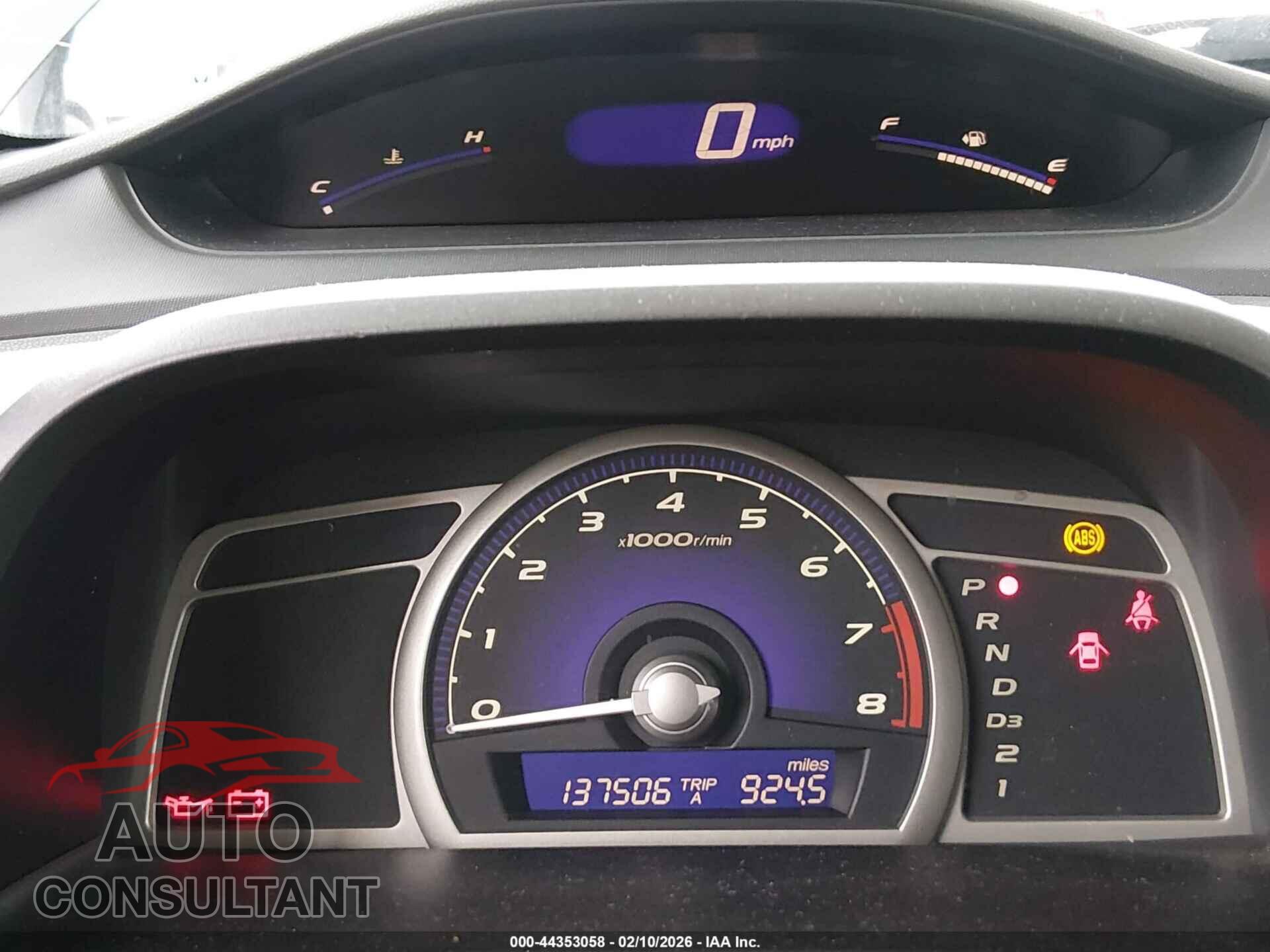 HONDA CIVIC 2010 - 19XFA1F59AE048587