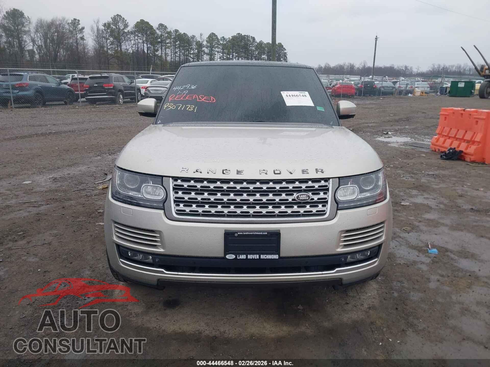 LAND ROVER RANGE ROVER 2013 - SALGS2EF7DA108299