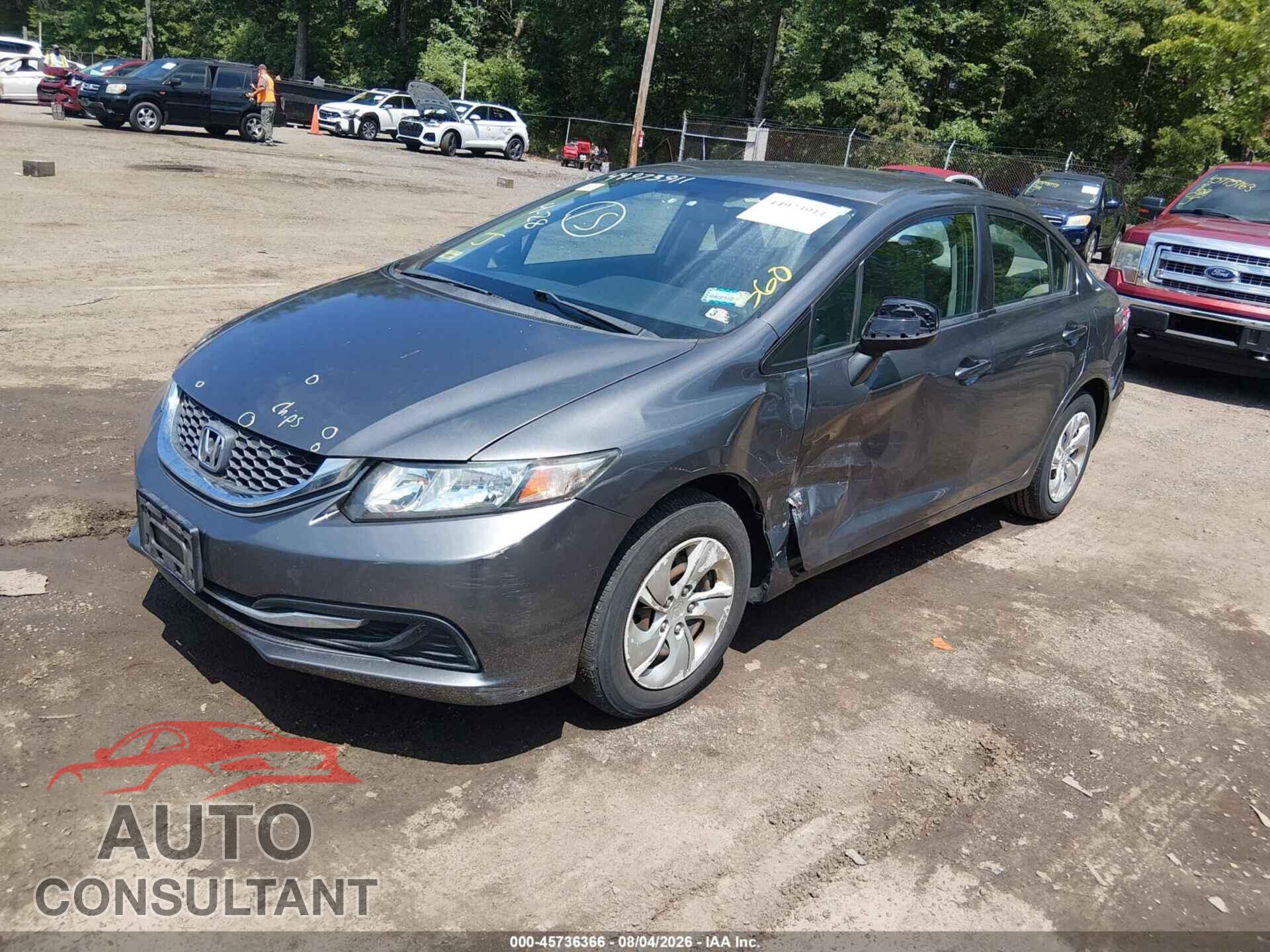 HONDA CIVIC 2013 - 19XFB2F54DE070858