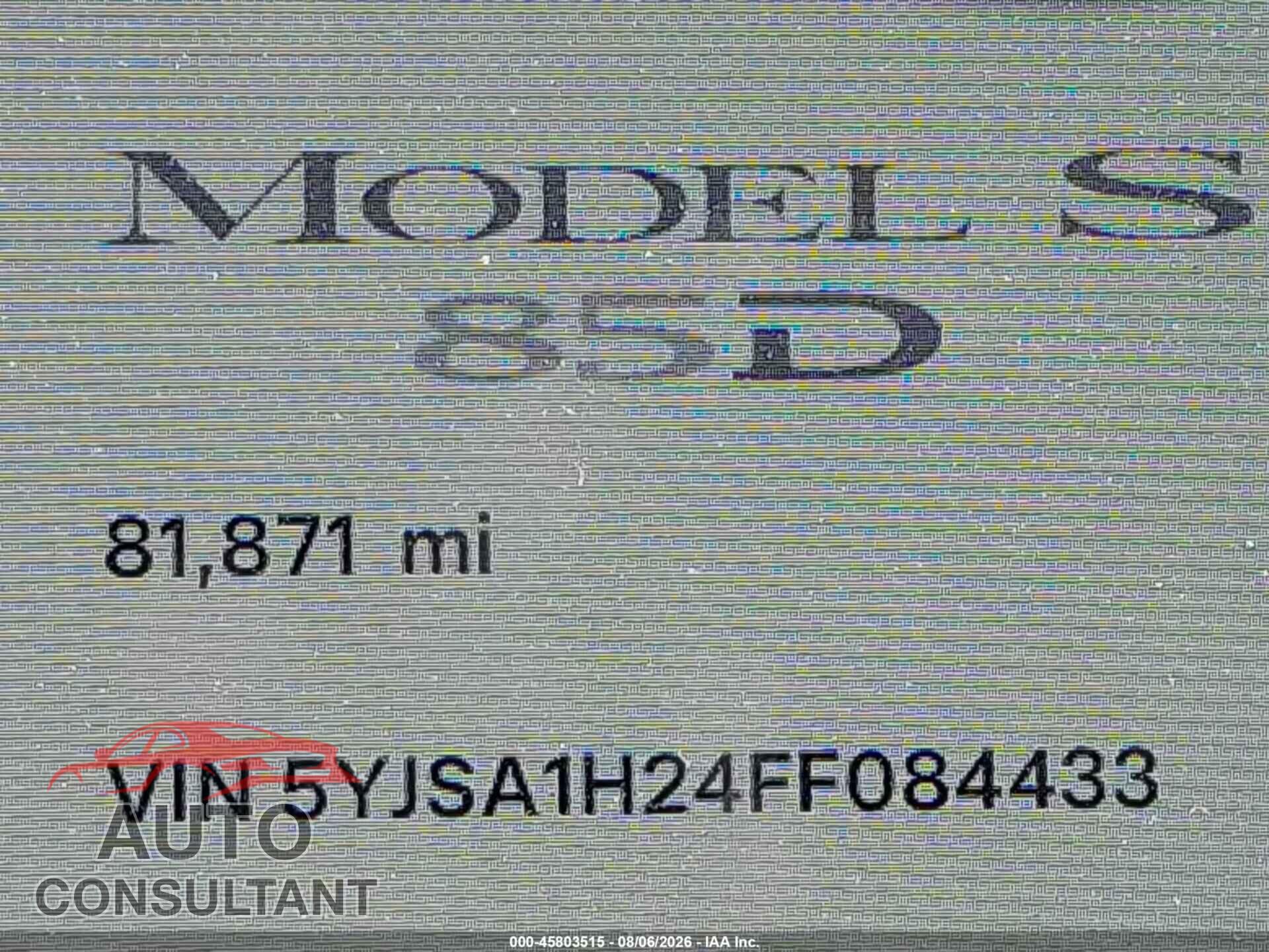 TESLA MODEL S 2015 - 5YJSA1H24FF084433