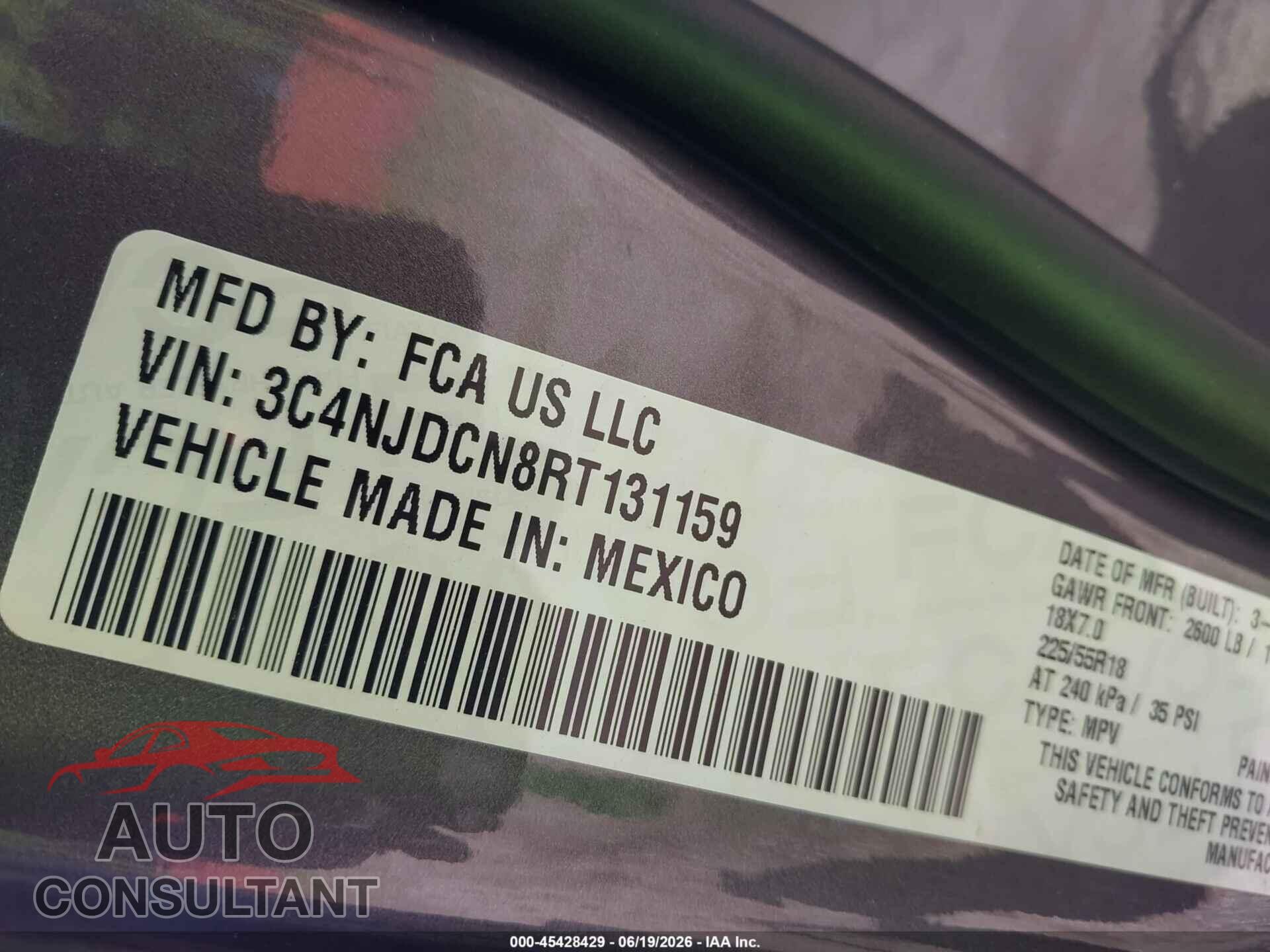 JEEP COMPASS 2024 - 3C4NJDCN8RT131159