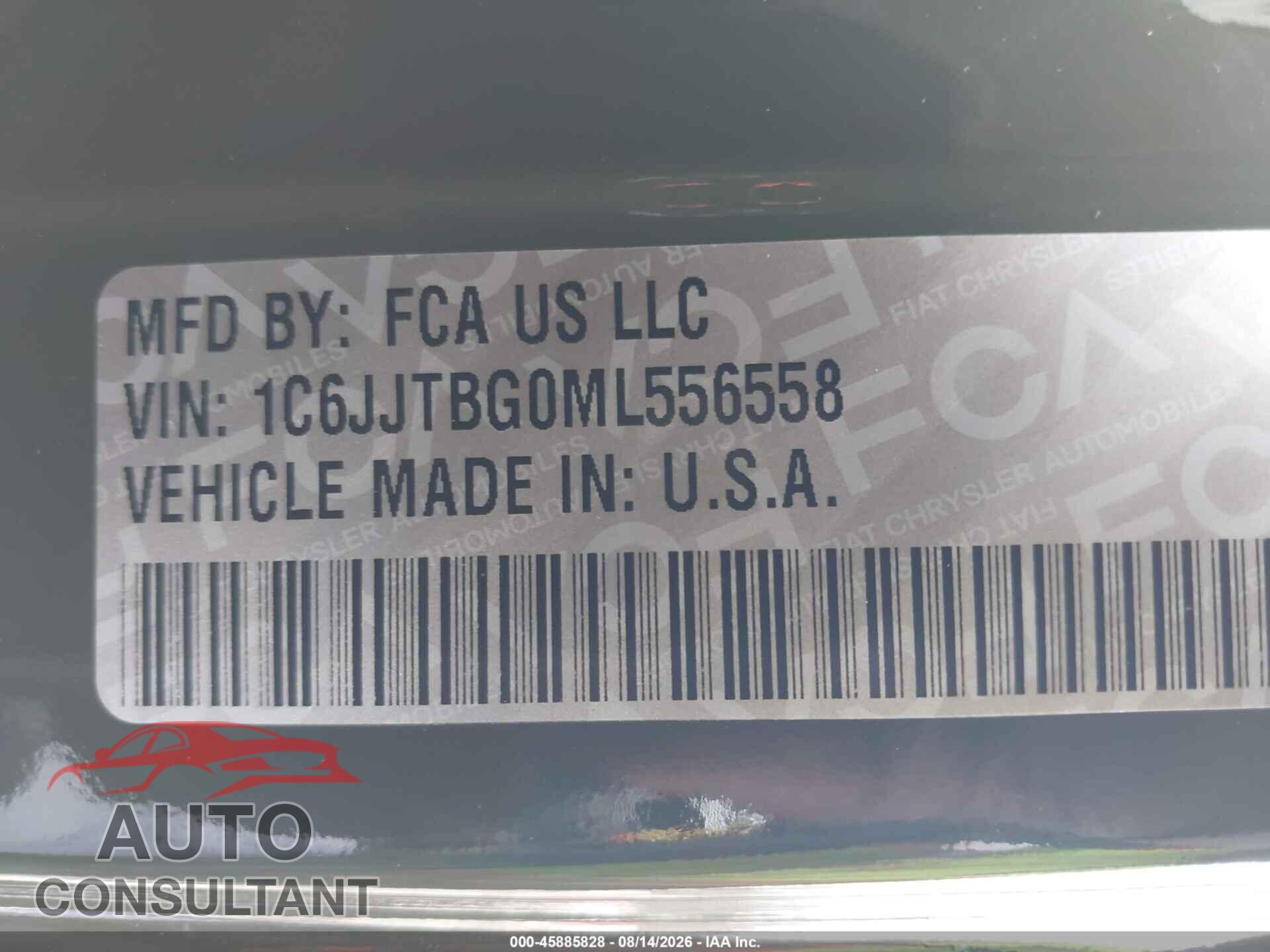 JEEP GLADIATOR 2021 - 1C6JJTBG0ML556558