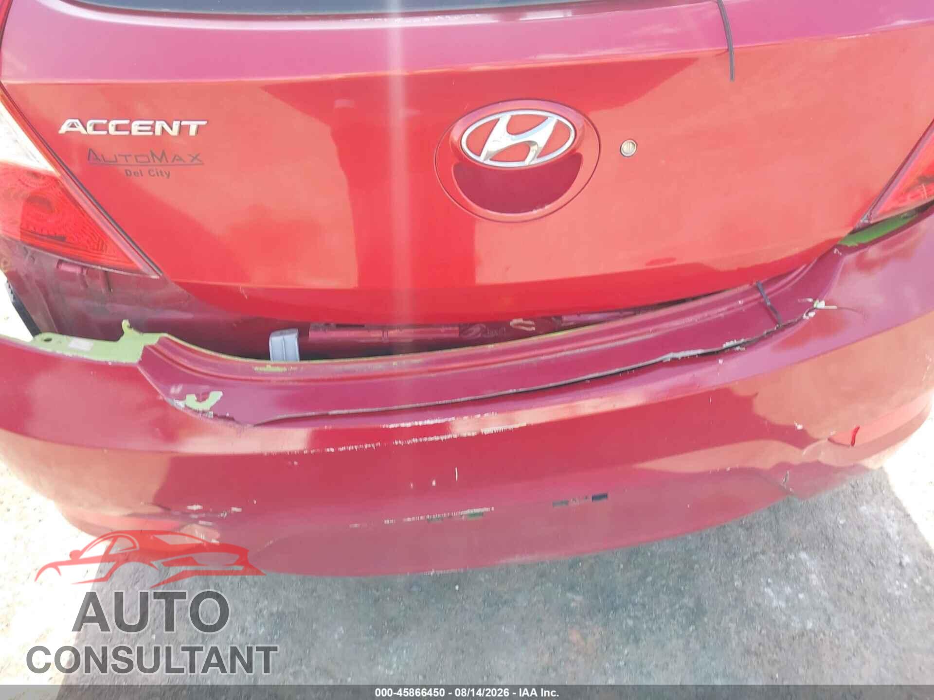HYUNDAI ACCENT 2012 - KMHCT5AE8CU058507